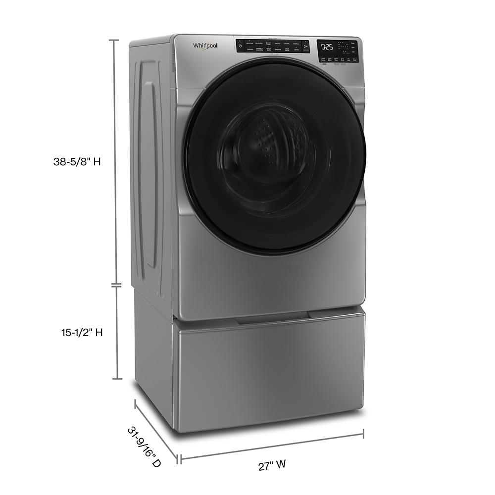 Whirlpool 4.5-cu ft High Efficiency Stackable Steam Cycle Front-Load Washer  (Chrome Shadow) ENERGY STAR in the Front-Load Washers department at