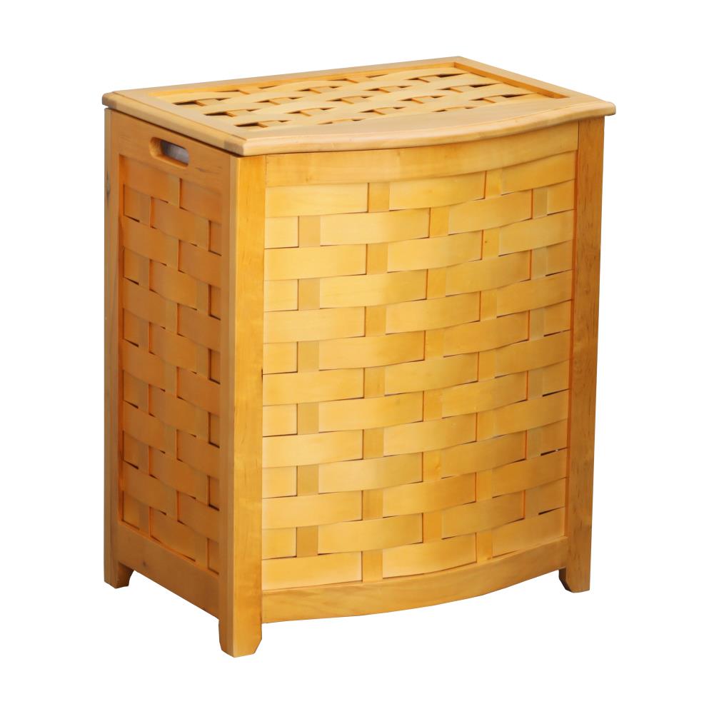 Oceanstar BHV0100N Brown Wood Laundry Hamper