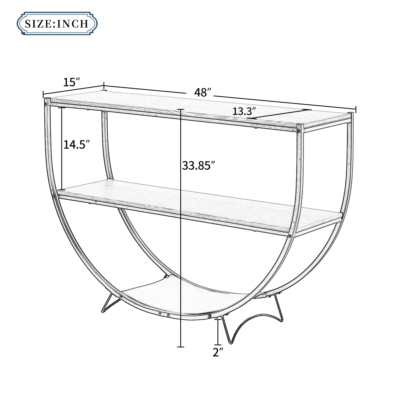 Mondawe OR-W8973B-TR Console-Sofa-Tables - View #16