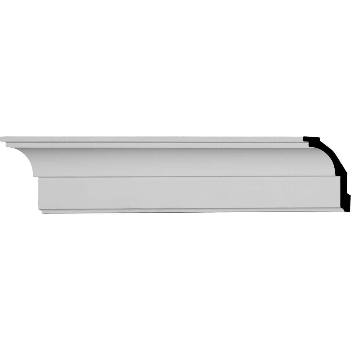 Ekena Millwork MLD04X02X05CL-CASE-2 Classic Smooth 3-5/8-in x 7-ft 10-1/2-in Primed Urethane Crown Moulding 2 -Pack