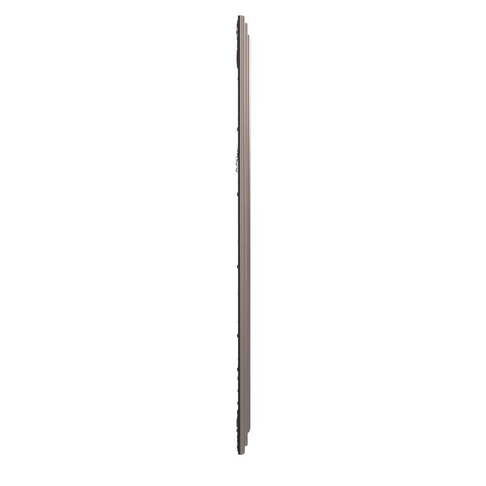 Transitional Brushed Nickel and Wood Full-Length Mirror
