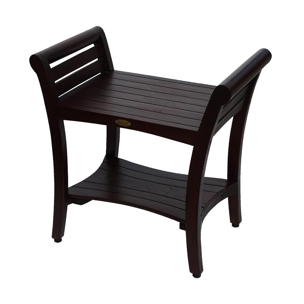 DecoTeak DT125 Woodland Brown Teak Freestanding Shower bench
