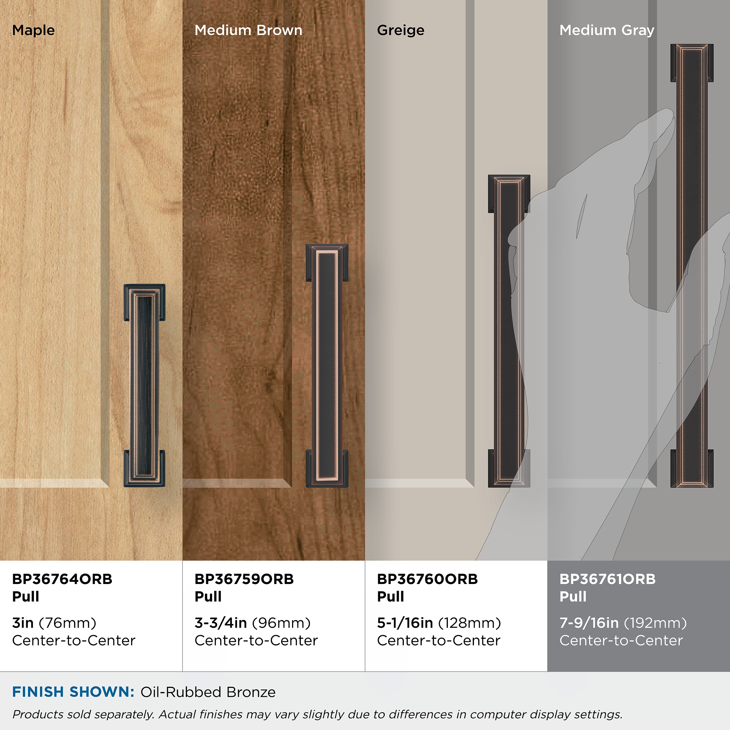Amerock BP36761ORB Cabinet-Pulls - View #9