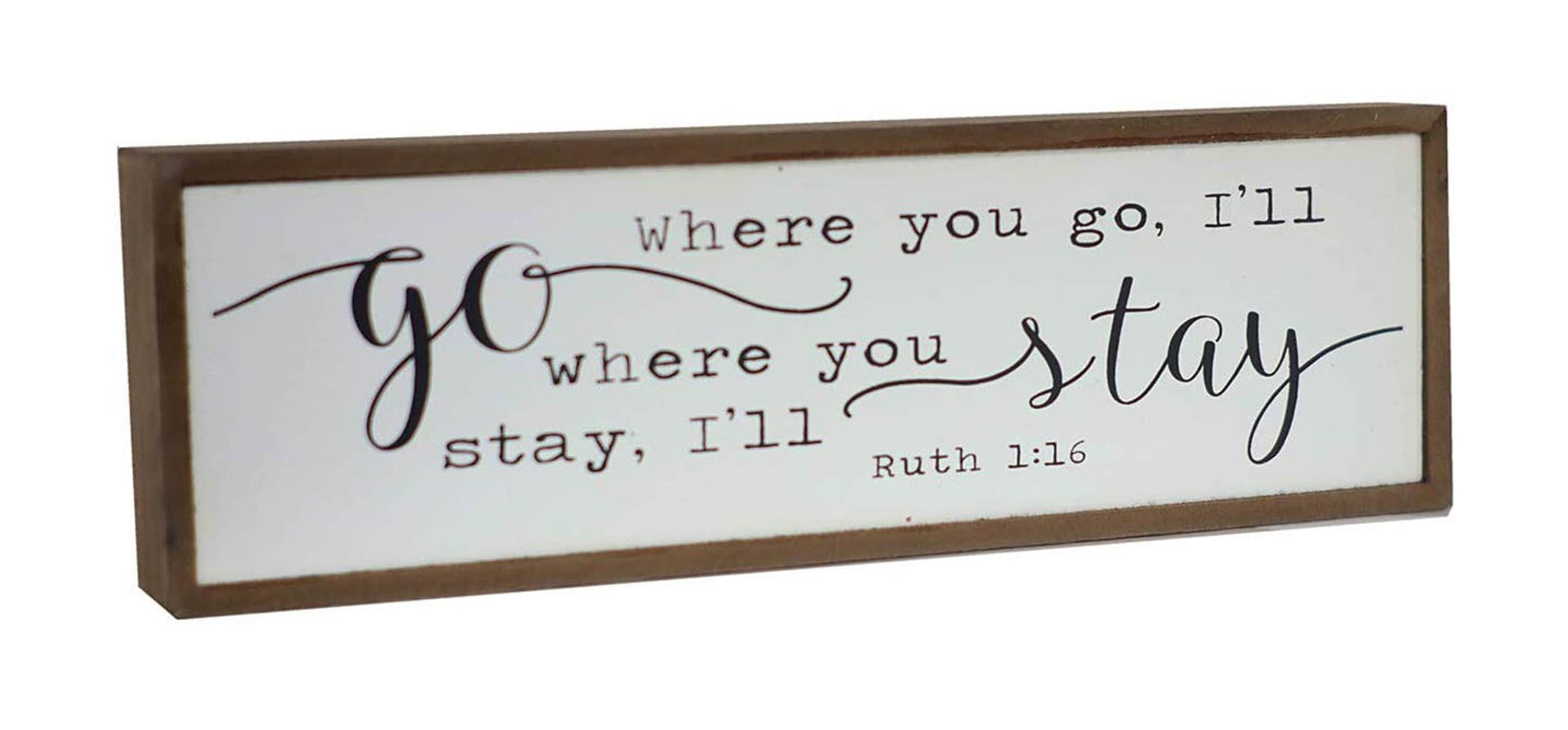 Parisloft SG0081 Brown Wood Framed 3.8-in H x 11.8-in W Inspirational Wood Sign