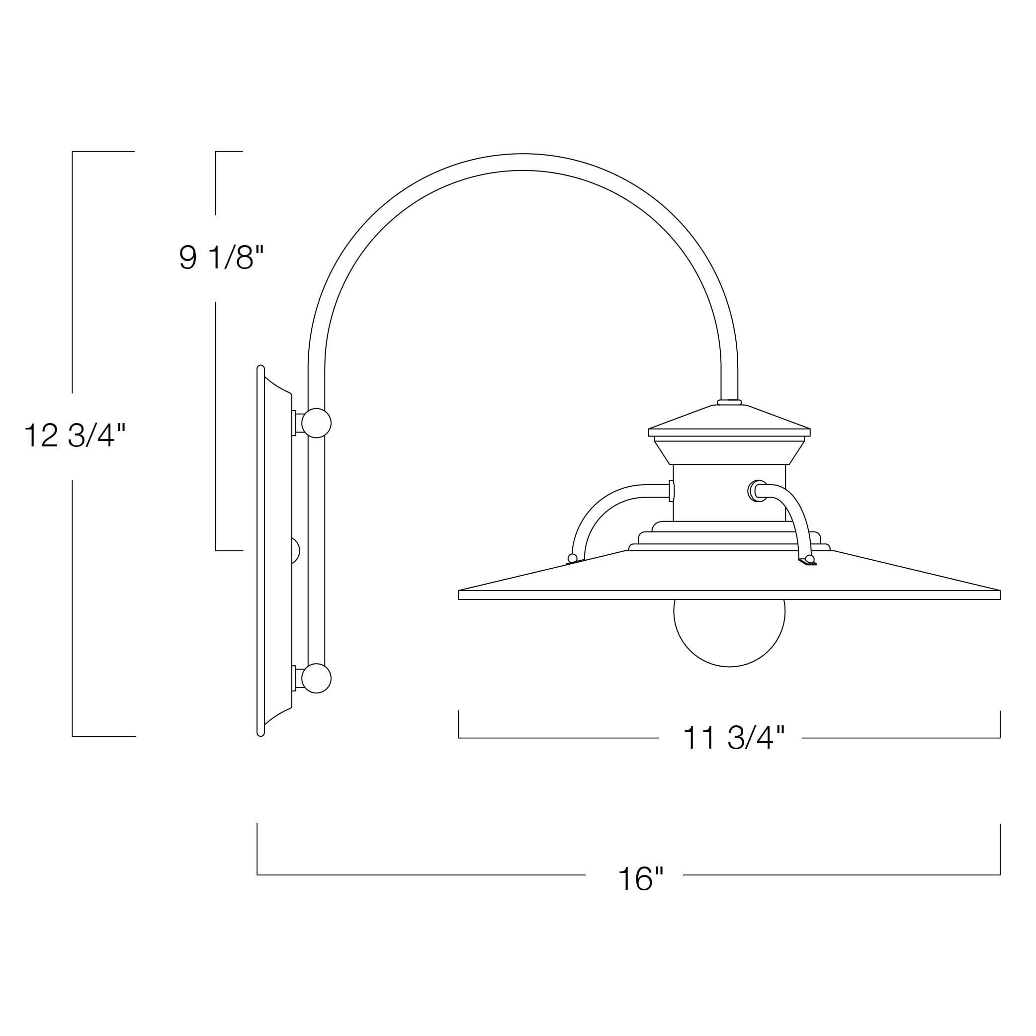 Budapest Copper Dimmable Outdoor Wall Sconce