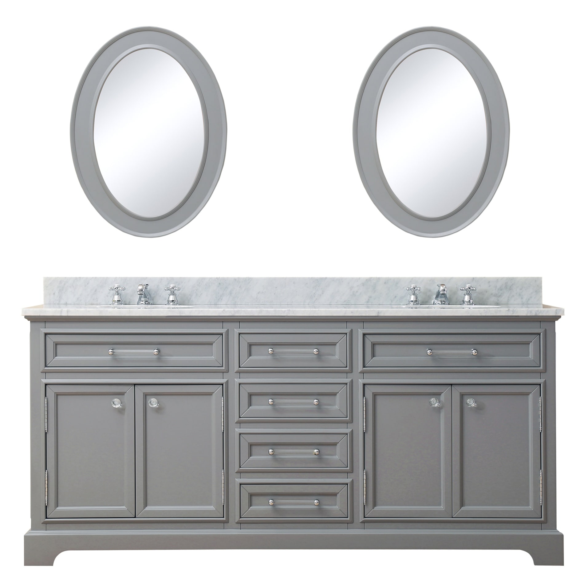 Water Creation  Derby72GB Double Sink Bathroom Wood Vanity with Mirrors
