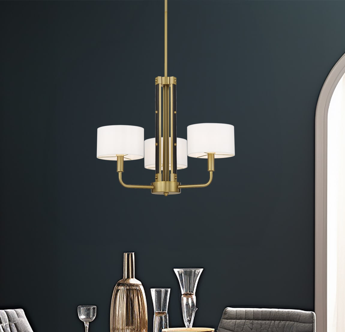 Minka Lavery 2783-695 Chelsea 3 -Light Multiple finishes Multiple colors/finishes Modern/contemporary For Use in Bedrooms, Dining Rooms, Foyers, Kitchens, Living Rooms Chandelier