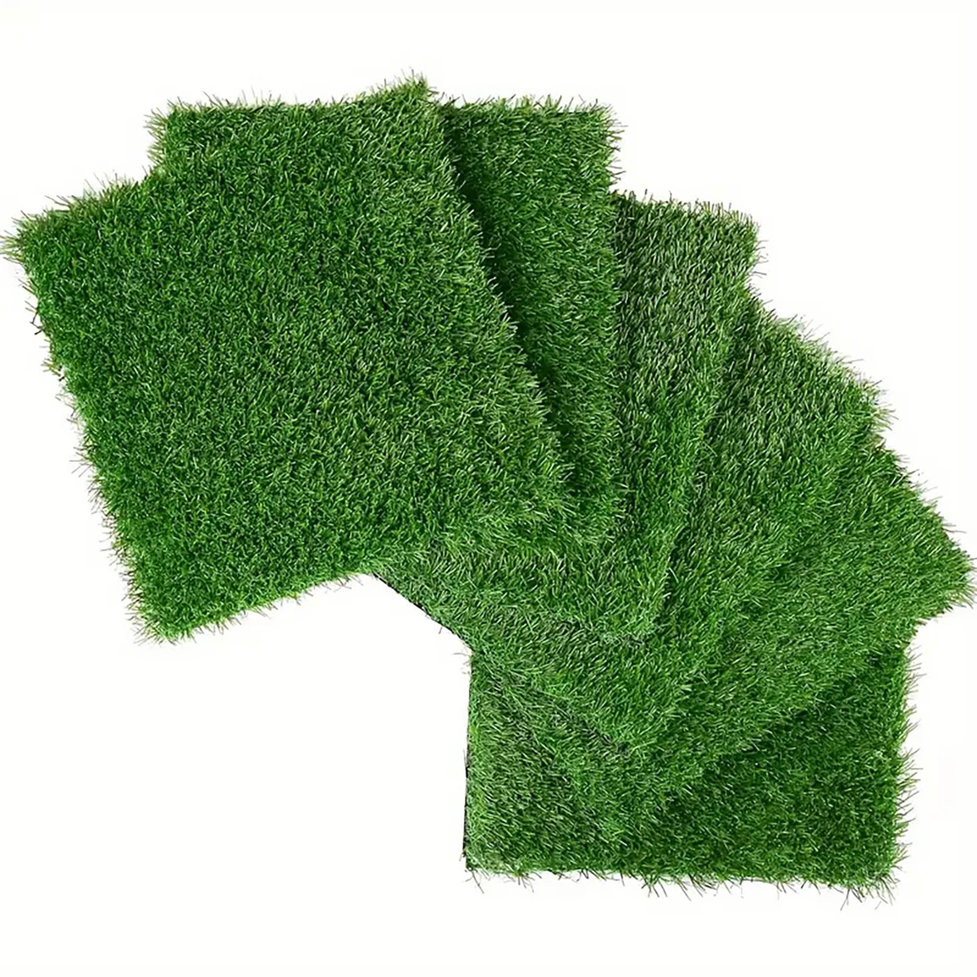 LOVMOR SF-WO-W3022P251833 36pcs 12x12in Interlocking Artificial Grass Tiles Patio Balcony Backyard Turf Green