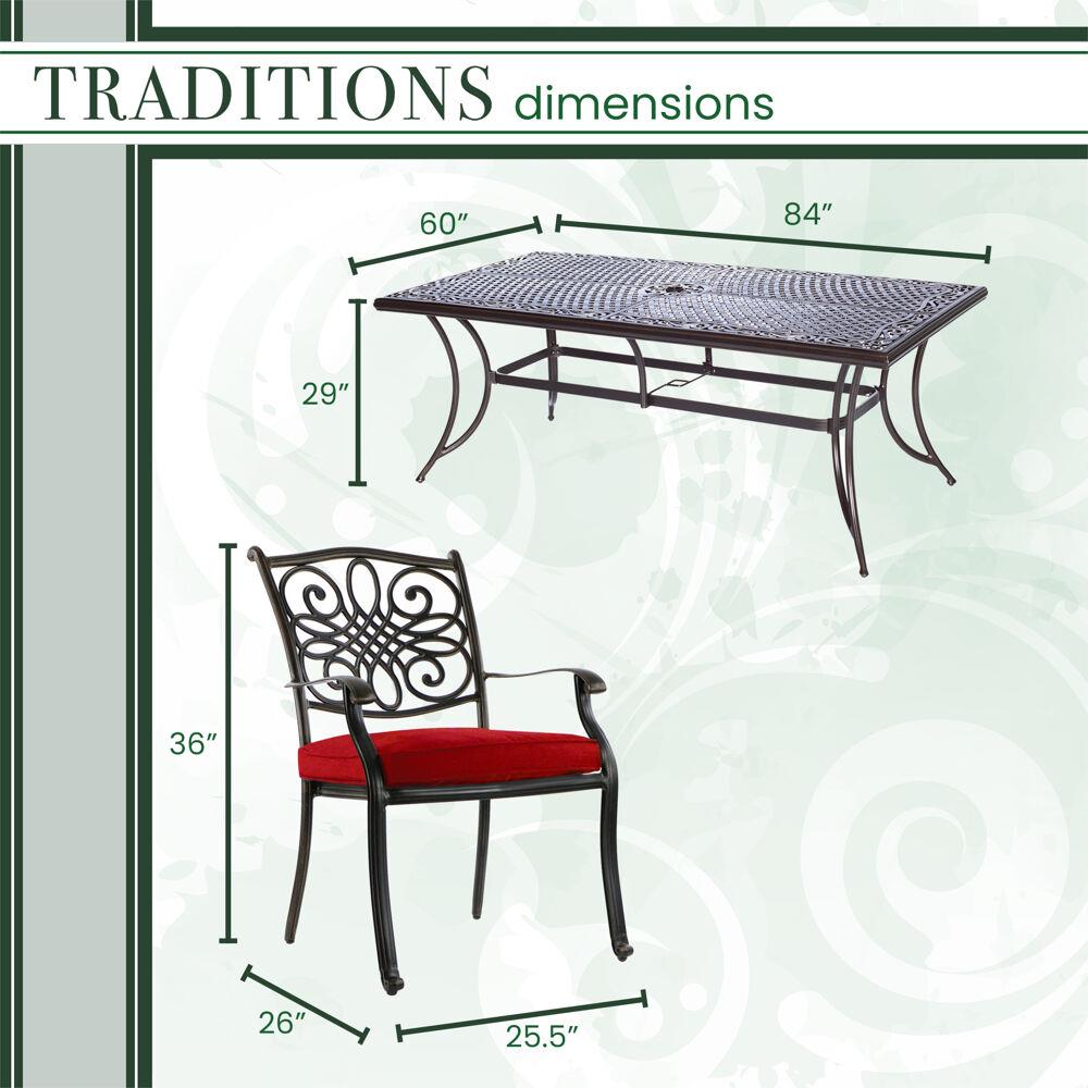 Hanover TRADDN11PC-RED Patio-Dining-Sets - View #4