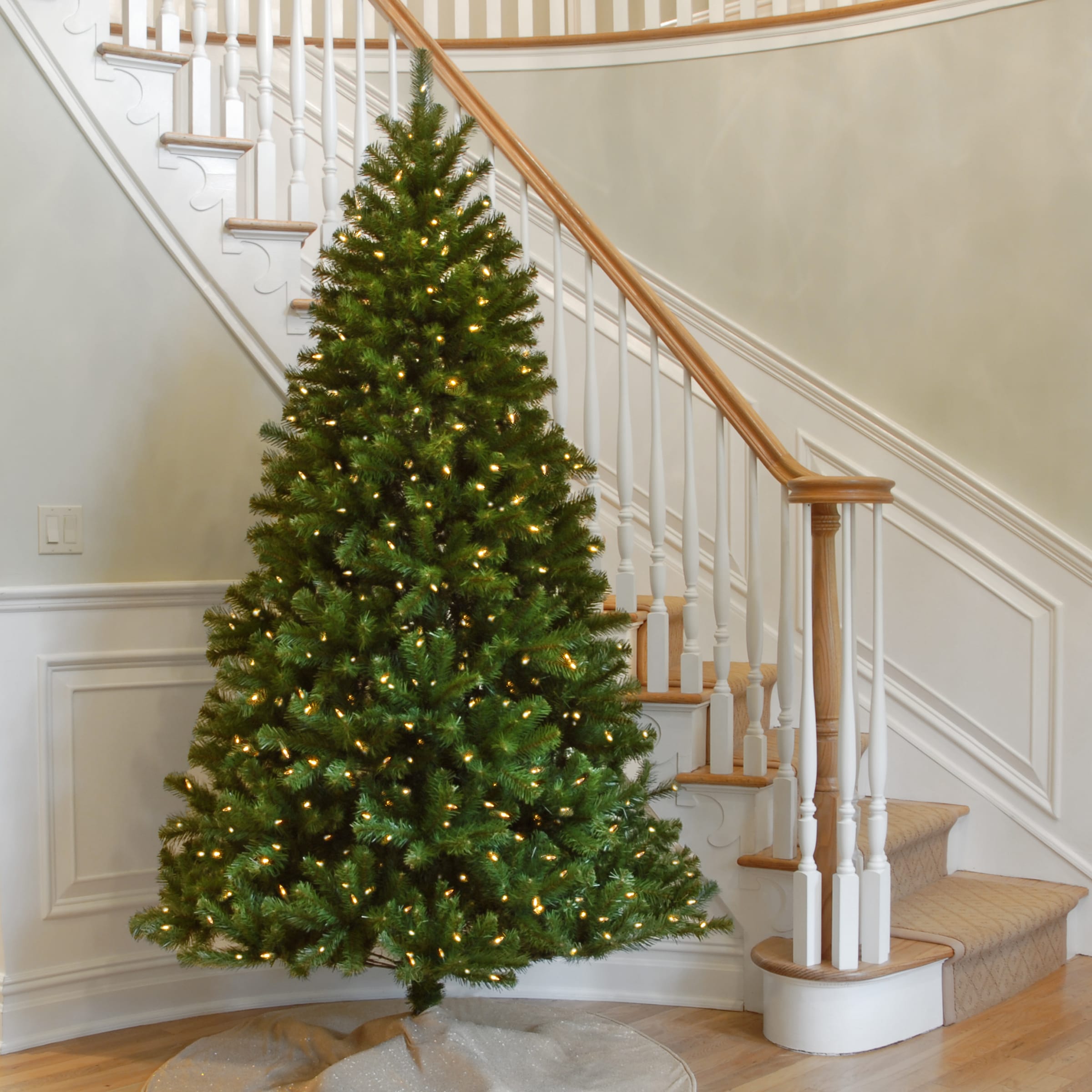 National Tree Company North Valley Spruce 7.5-ft Spruce Pre-lit ...