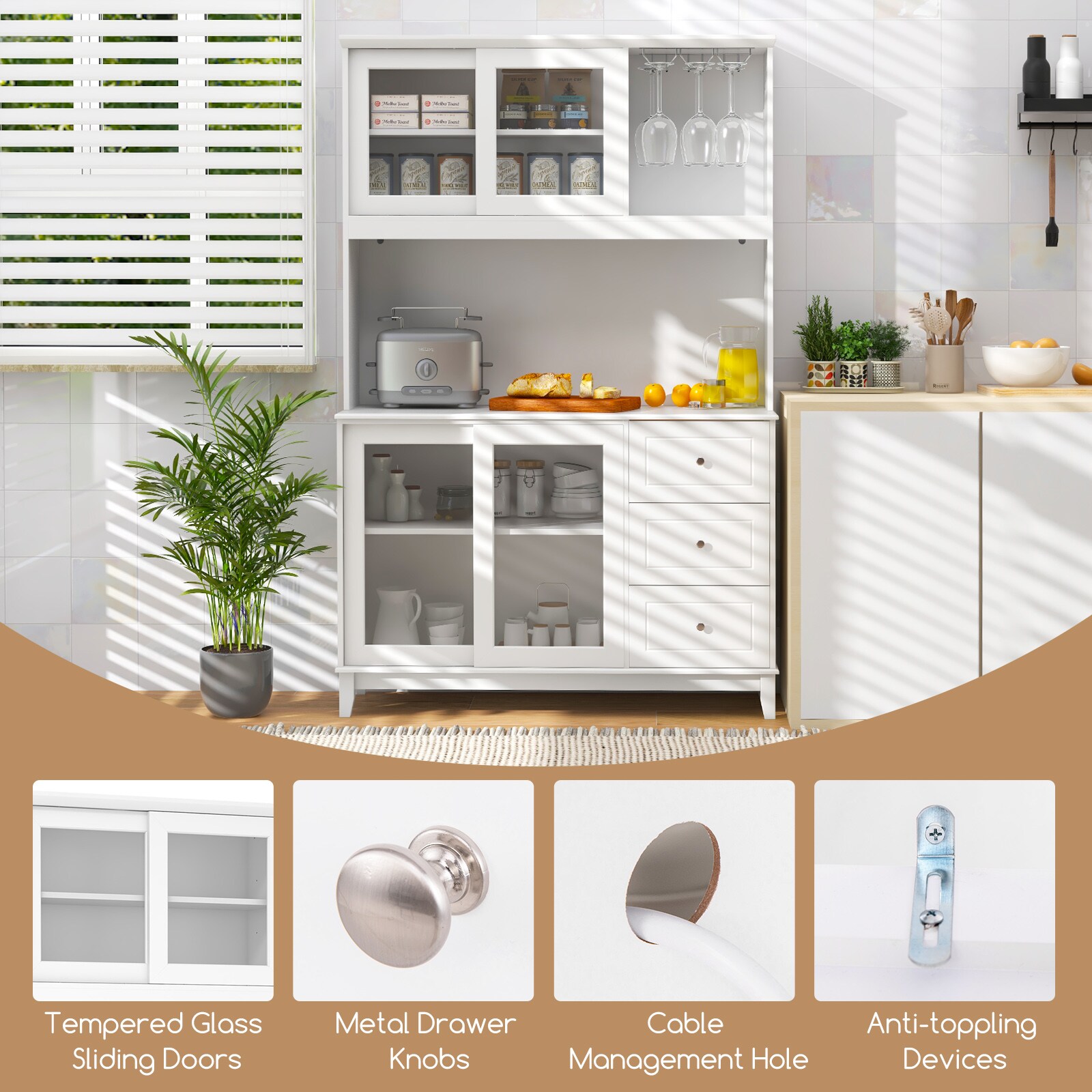 YERIVA KT5384WH Dining-Kitchen-Storarge - View #8