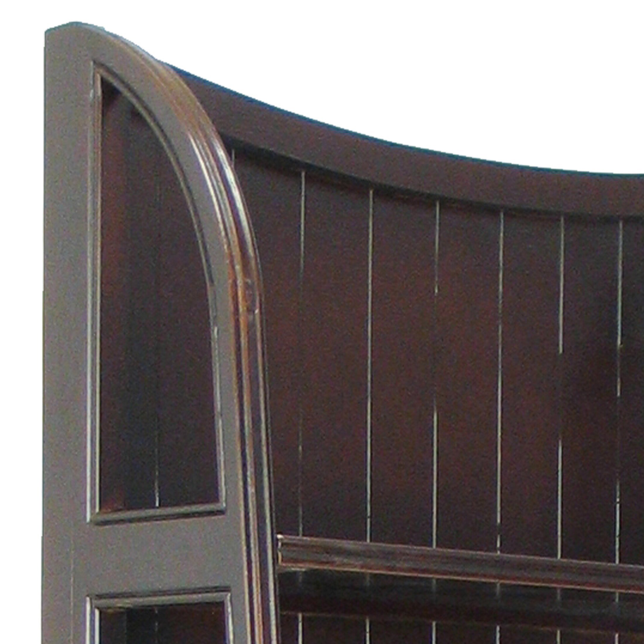 Dark Brown Wood 4-Tier Foldable Shelf Display Stand
