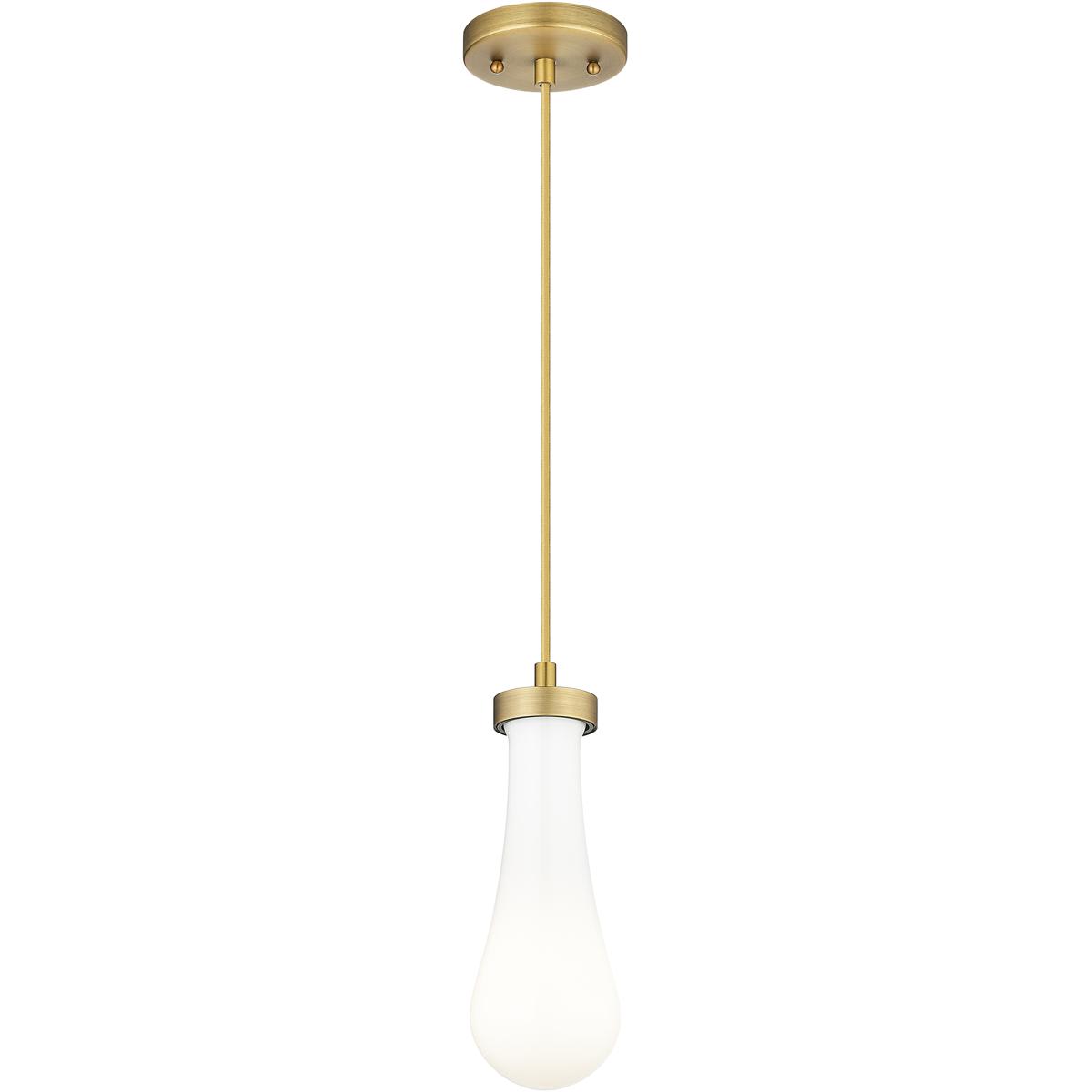  451-1P-BB-G451-4GWH Owego Pendant Brushed Brass