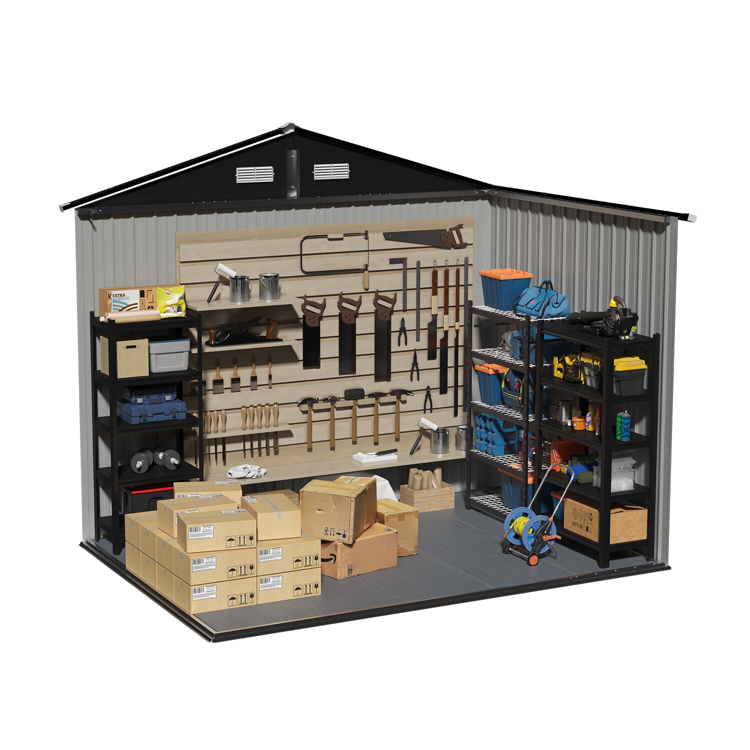 AOXUN ZZ-080610-BR Metal-Storage-Buildings-Sheds - View #3