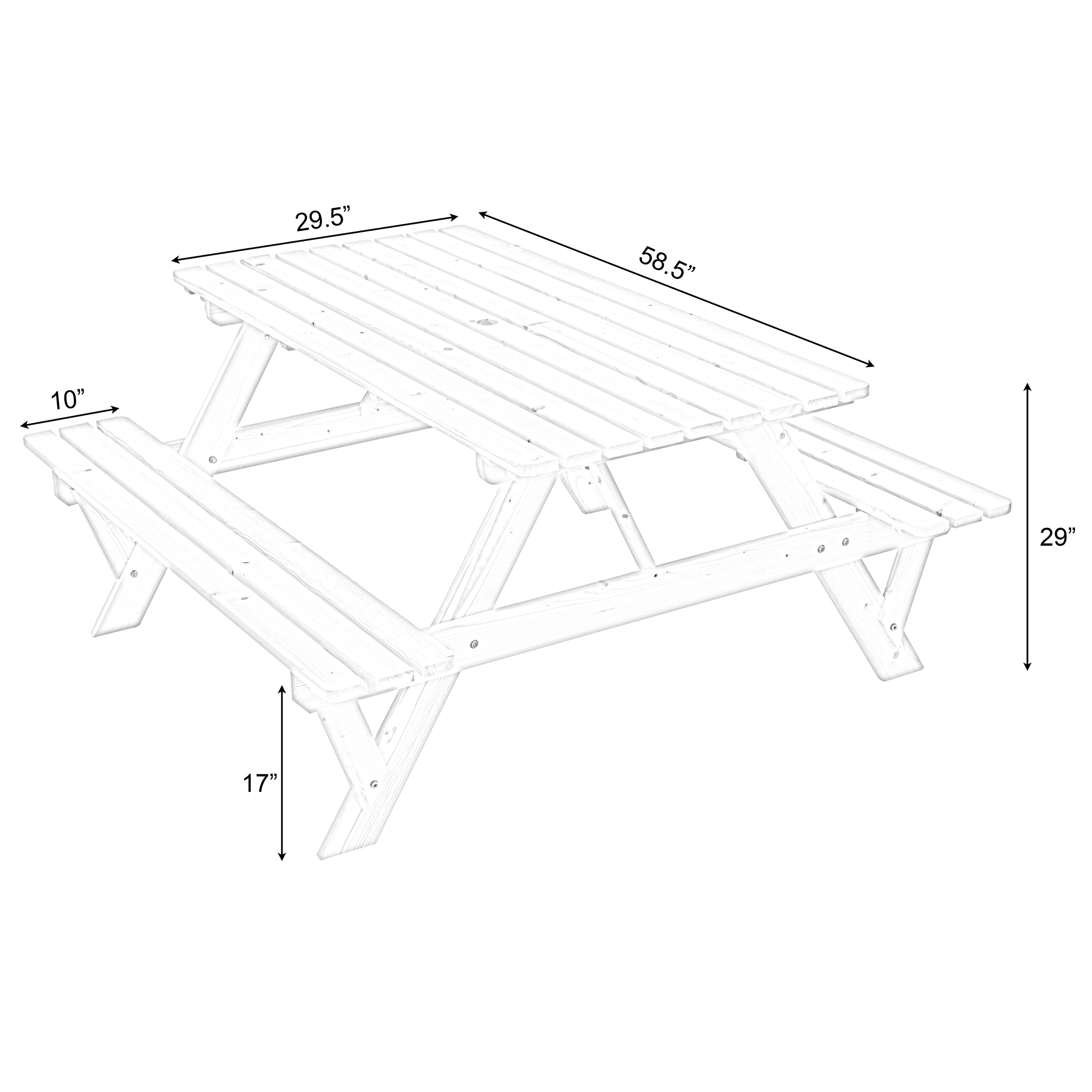 Gardenised QI004434.N Picnic-Tables - View #5