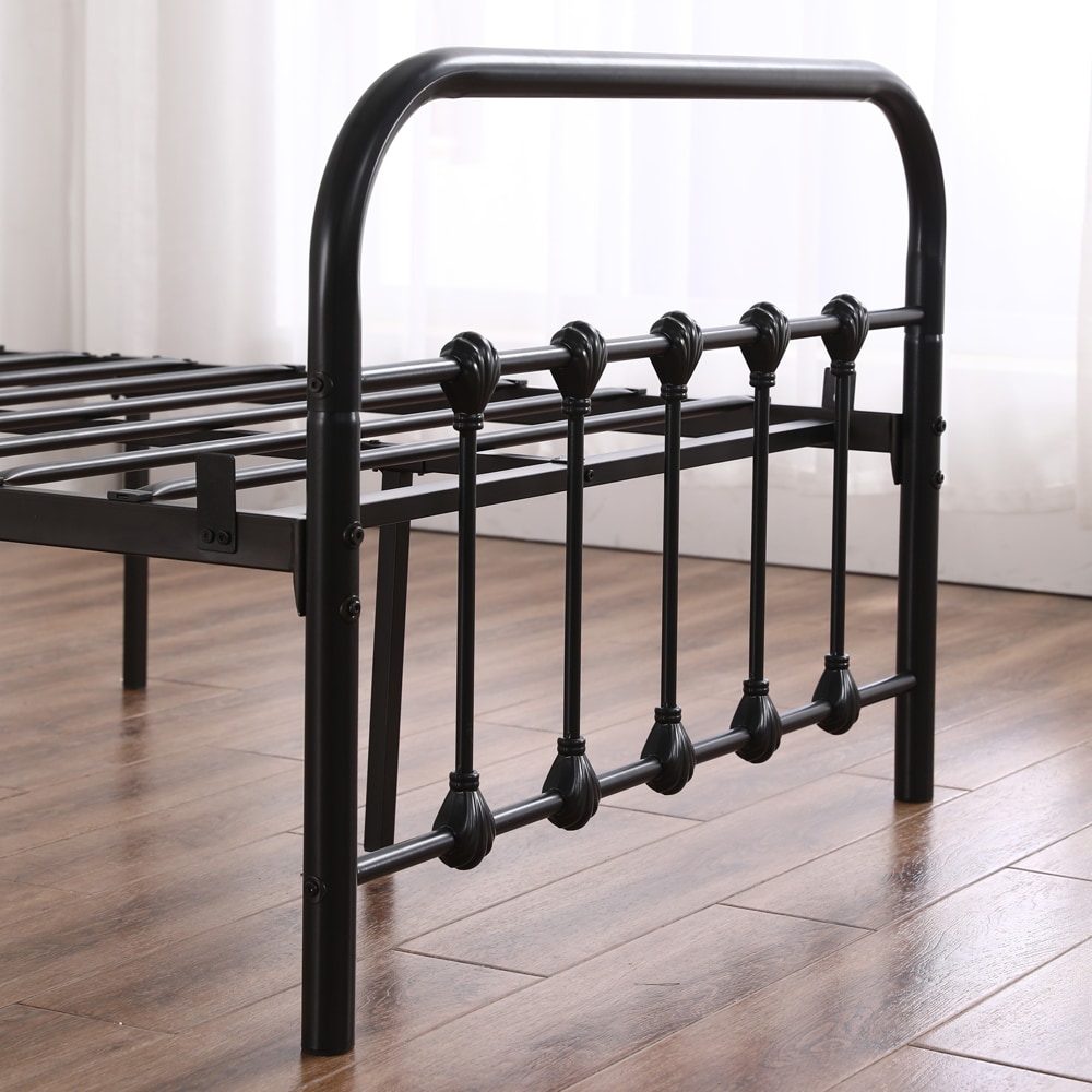 Winado Bed Frame Black Twin Metal Bed Frame At Lowes.com