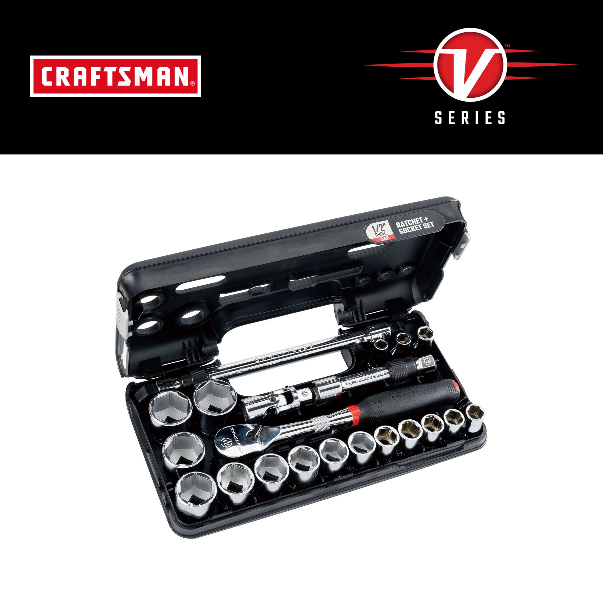 CRAFTSMAN V-Series 38-Piece Standard (SAE) 1/4-in Drive 6-point