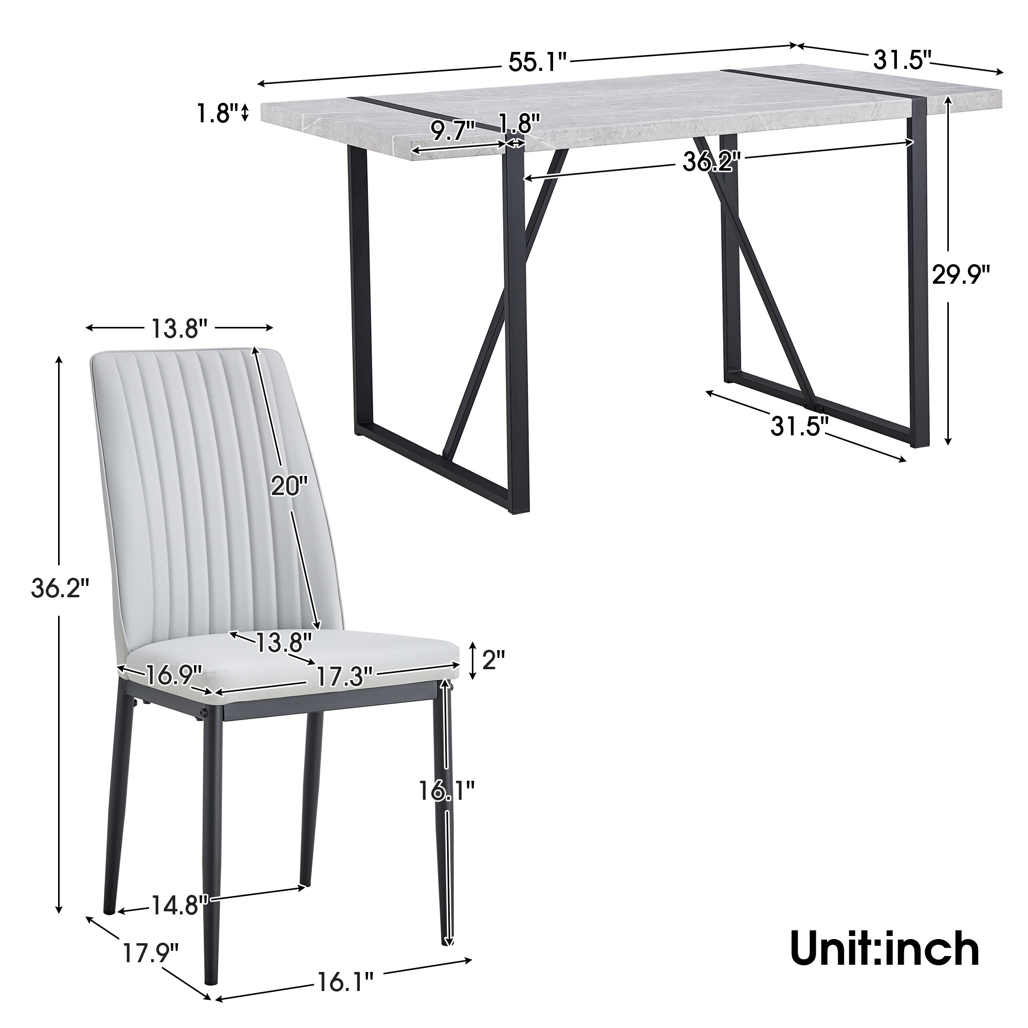 ModernLuxe SQ000051AAG Dining-Sets - View #7