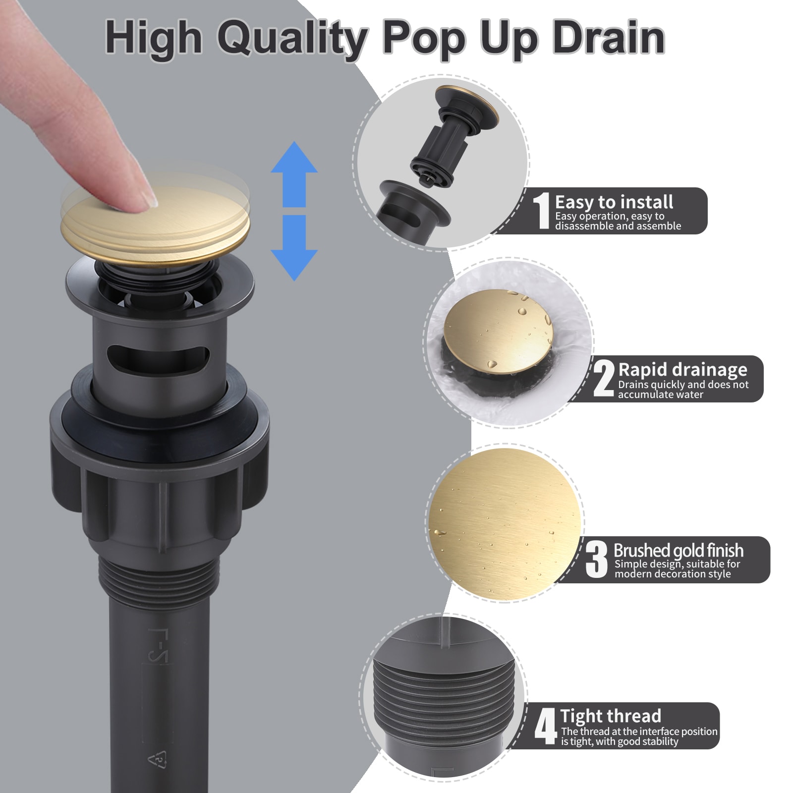 WOWOW X3003G-LW Popup-Drains-Accessories - View #5