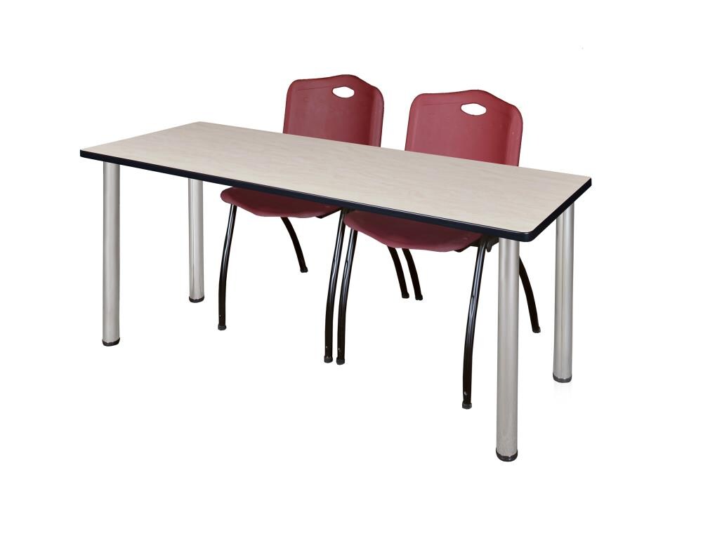 Regency MT7224PLBPCM47BY Training Off-white 4-Person Training Table (72-in W x 29-in H)