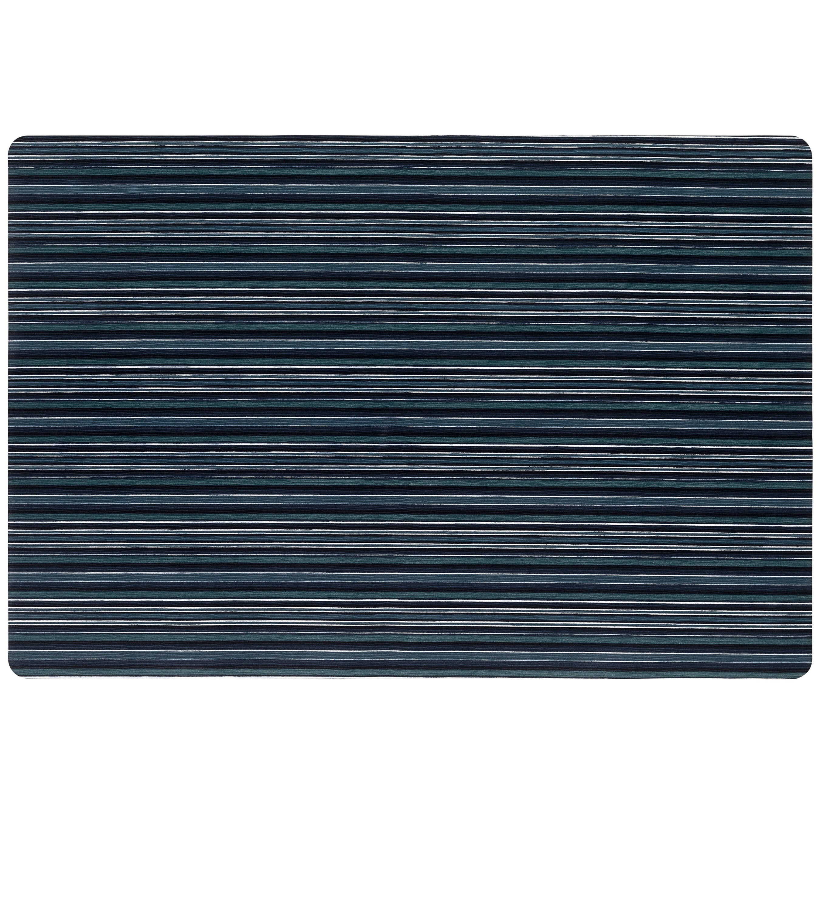 SoHome Blue Striped Low Profile Non-Slip Kitchen Mat