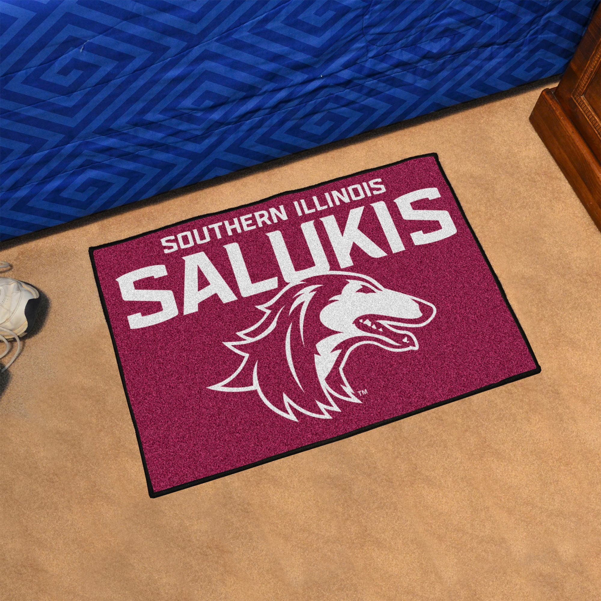 FANMATS Southern Illinois Salukis Southern Illinois University 1-1/2 x 2-1/2 Multicolor Indoor Solid Sports Throw Rug