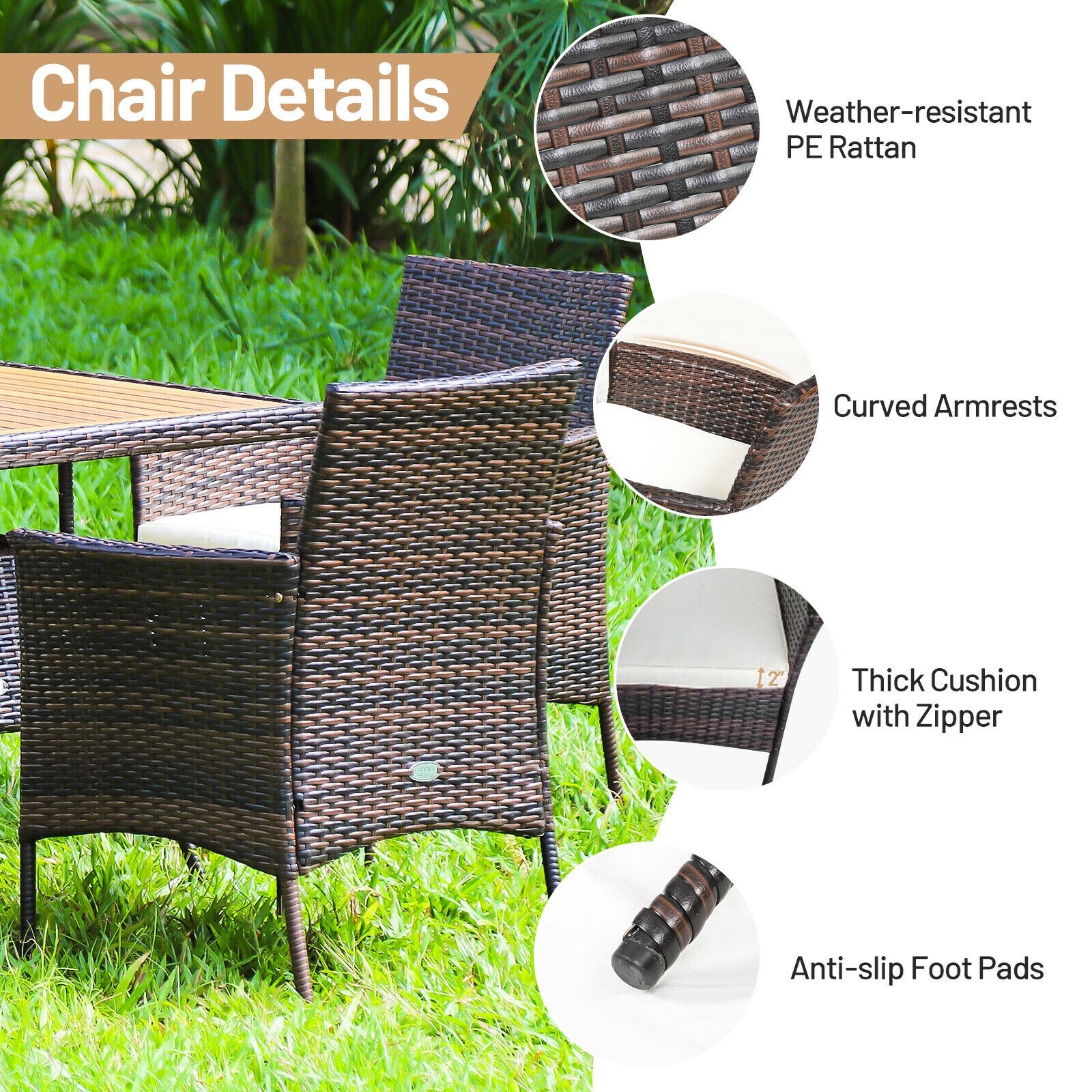 Forclover HBV-W789 Patio-Dining-Sets - View #4