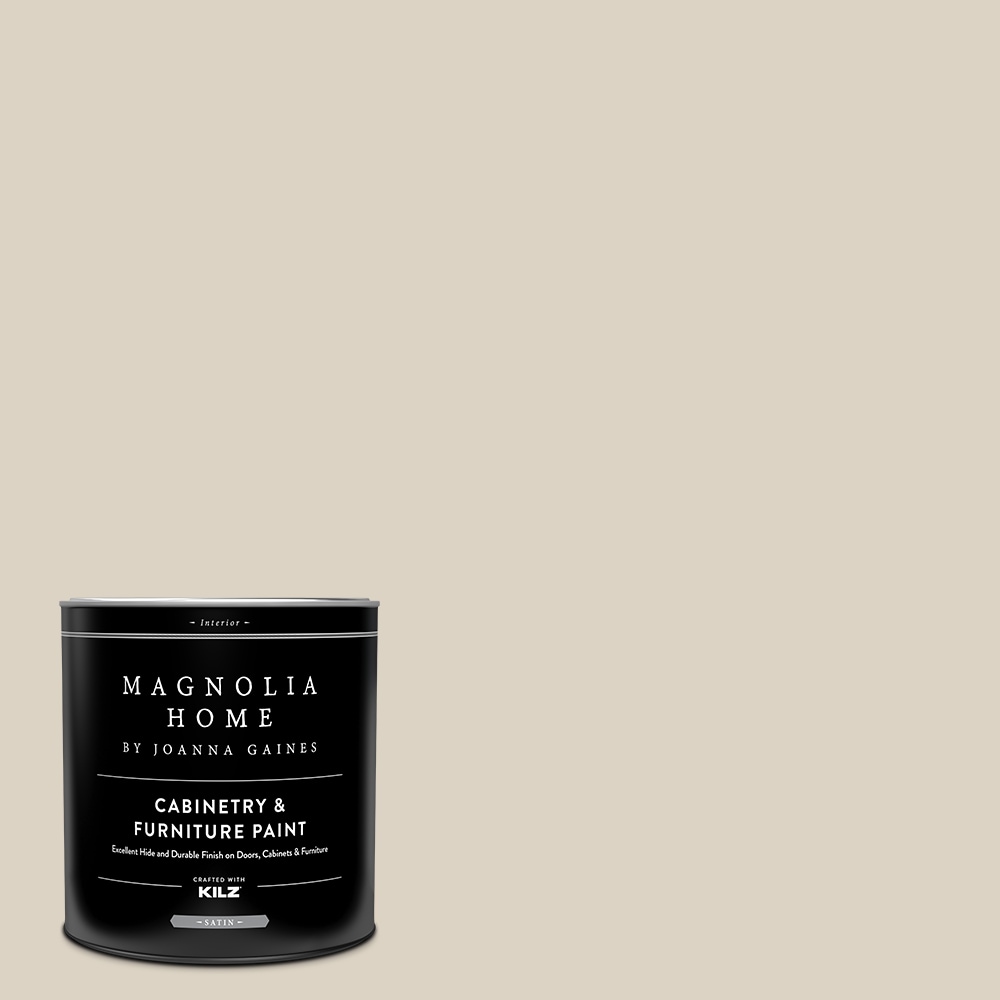 Magnolia Home MAG026-4141122  by Joanna Gaines Satin Soft Linen MAG026 Tintable Cabinet Furniture Paint Enamel ( 1-quart )