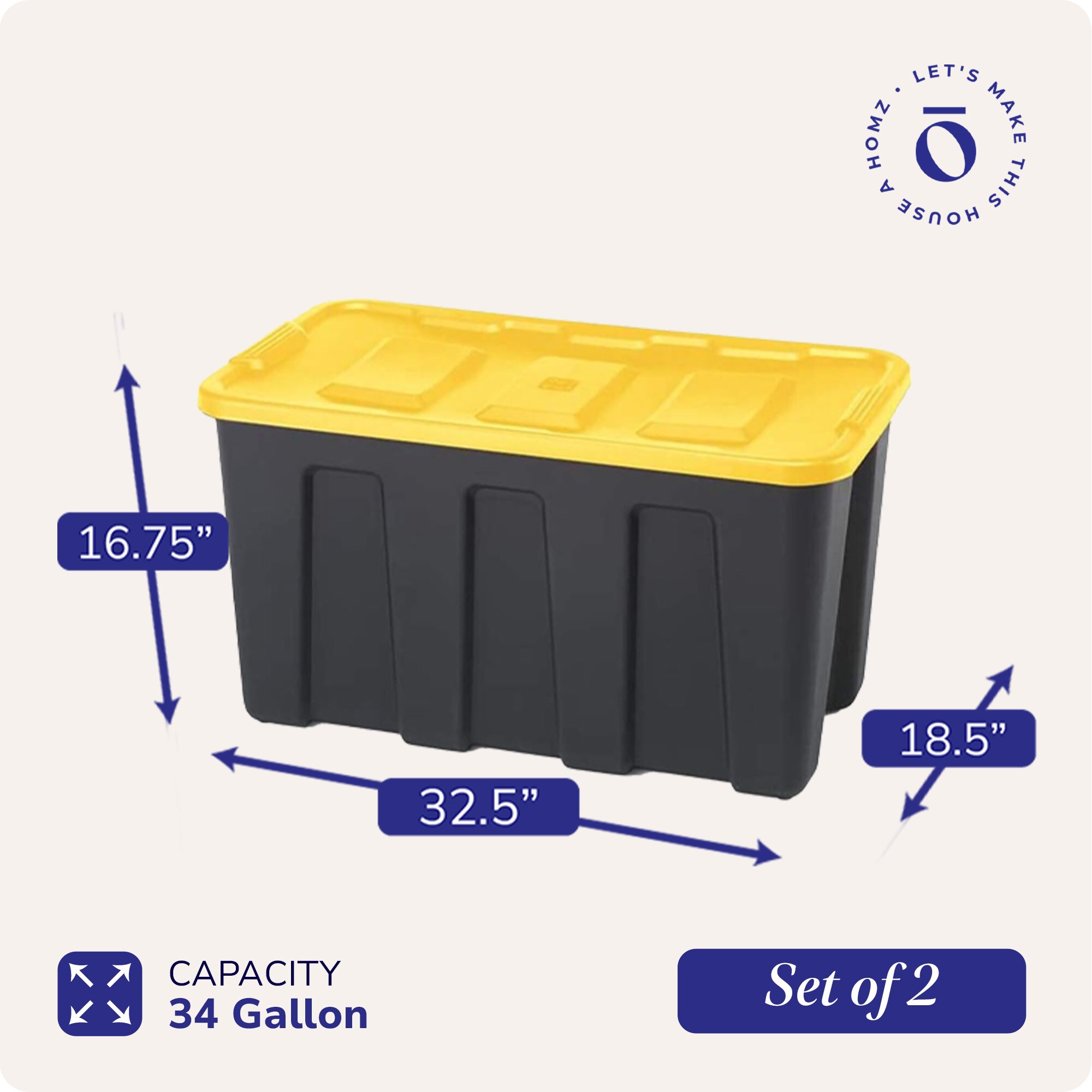Homz Products 323707 Plastic-Storage-Totes - View #4