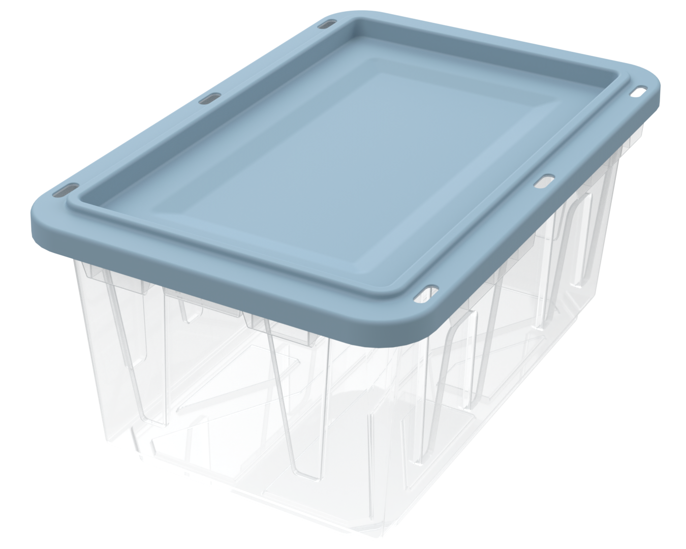 Project Source Medium 15-Gallons (60-Quart) Clear Tote with Standard Snap  Lid at