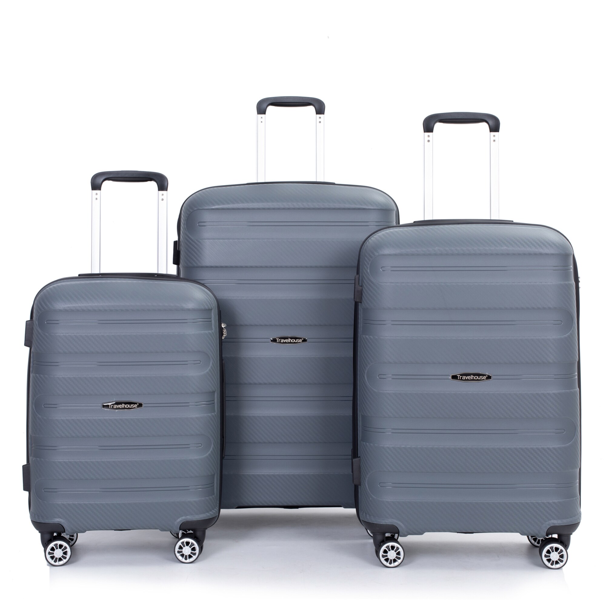 SINOFURN SYD9400012GY 19.3x11.4x29.5 Gray Plastic Hardshell Suitcase set 3 -Bag