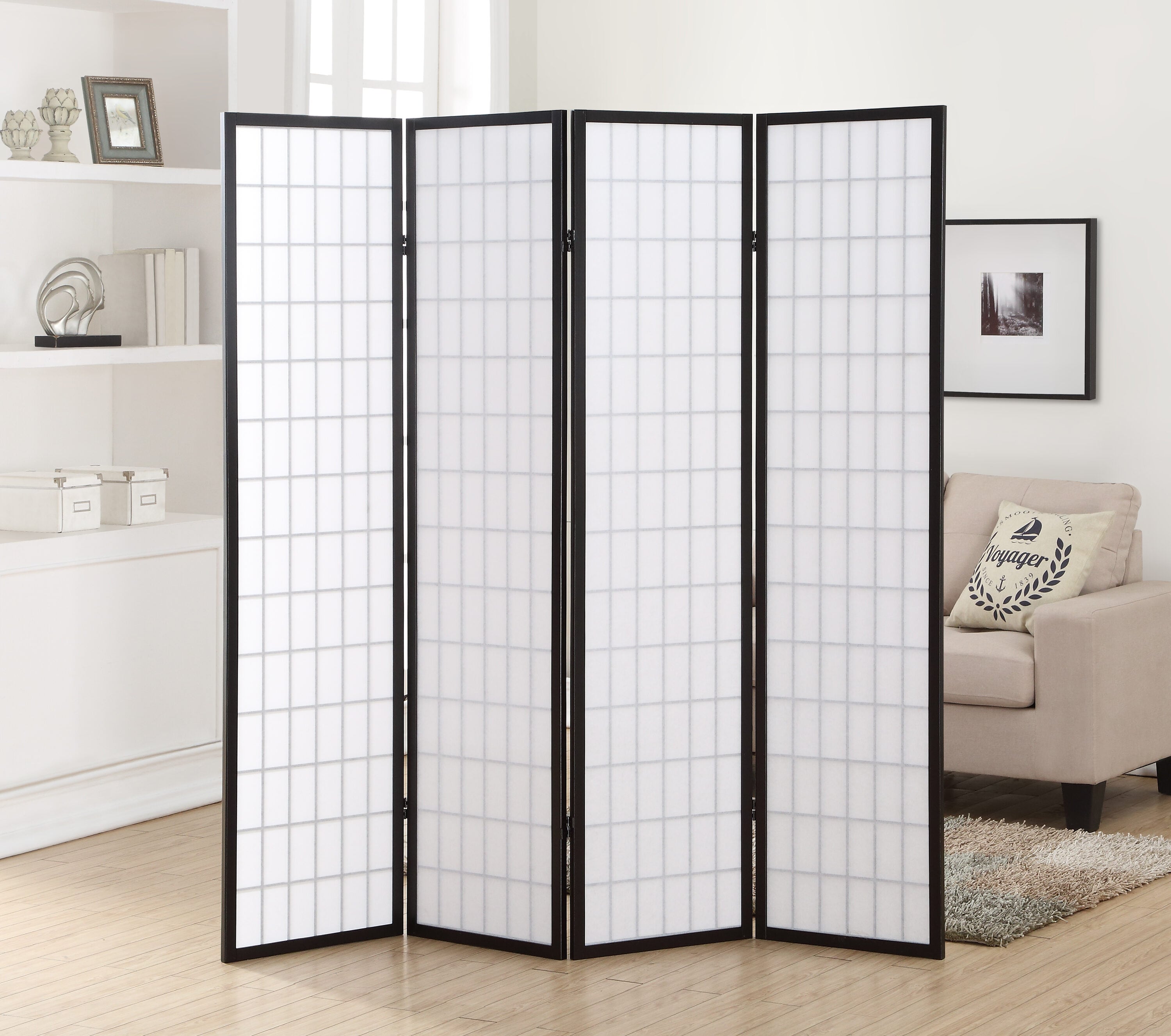 Roundhill Furniture RD020BK Indoor-Privacy-Screens - View #3