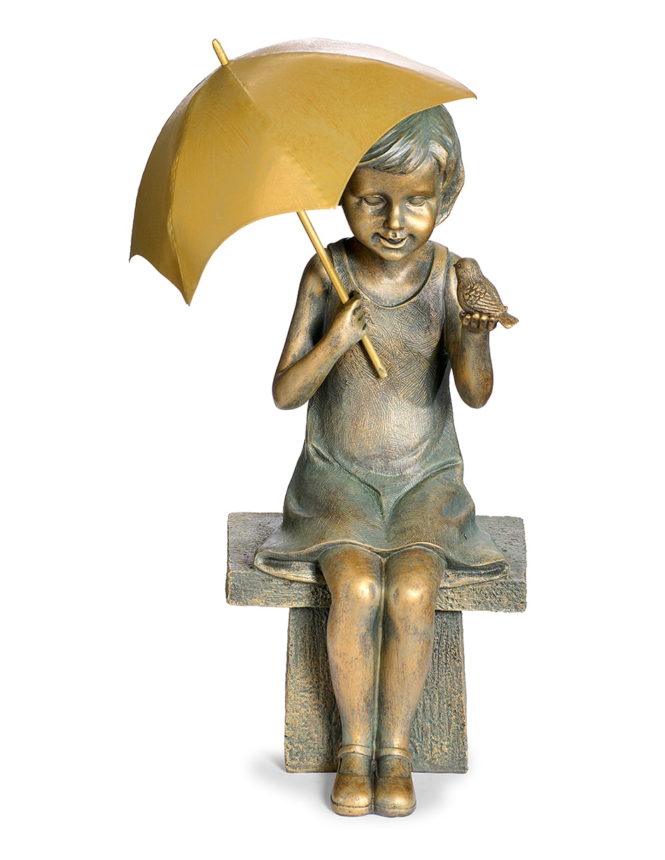 Roman 11127 17.8-Inches H x 9.9-Inches W Gray Angels and cherubs Garden Statue
