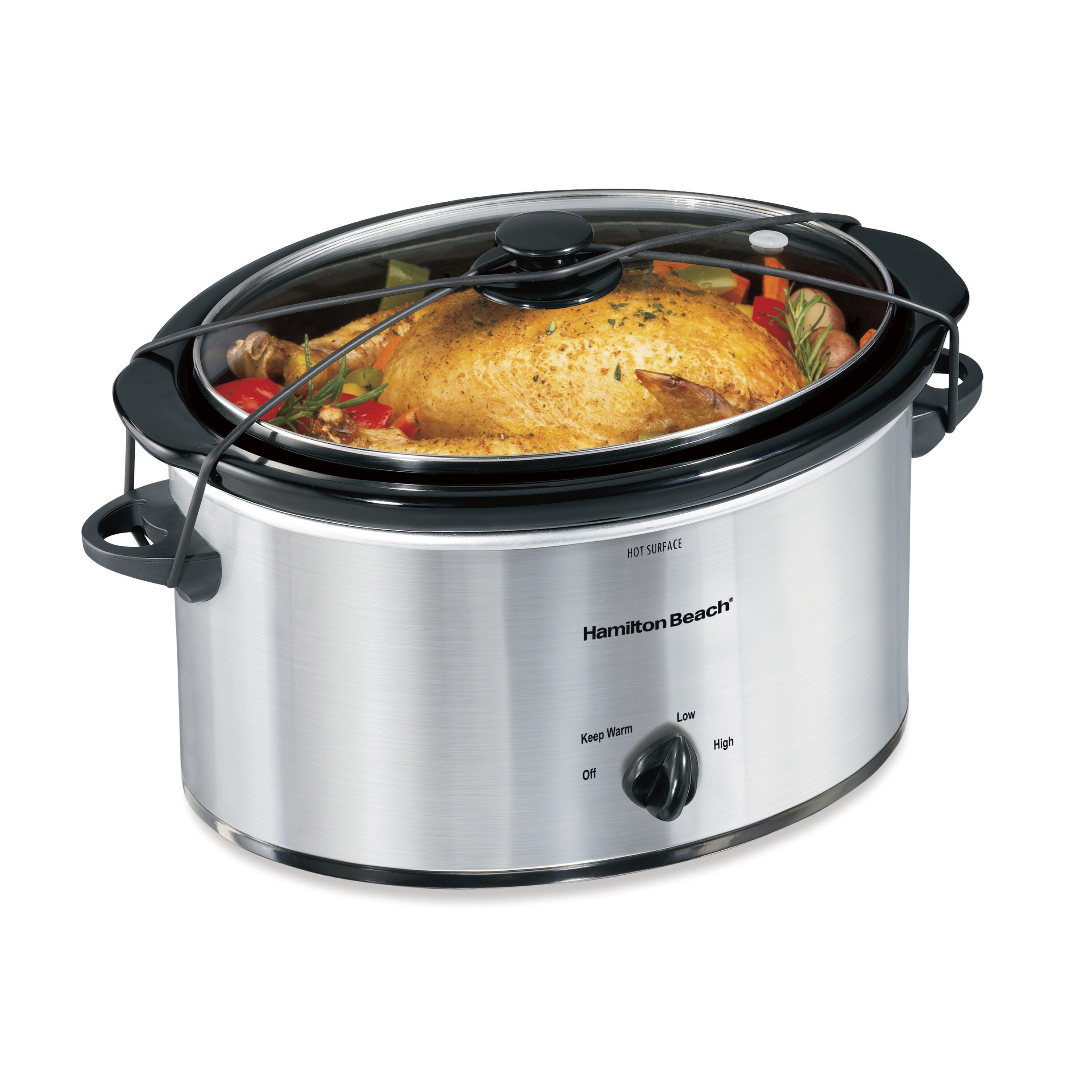 Hamilton Beach 33167 6-Quarts Large Slow Cooker ( Silver )