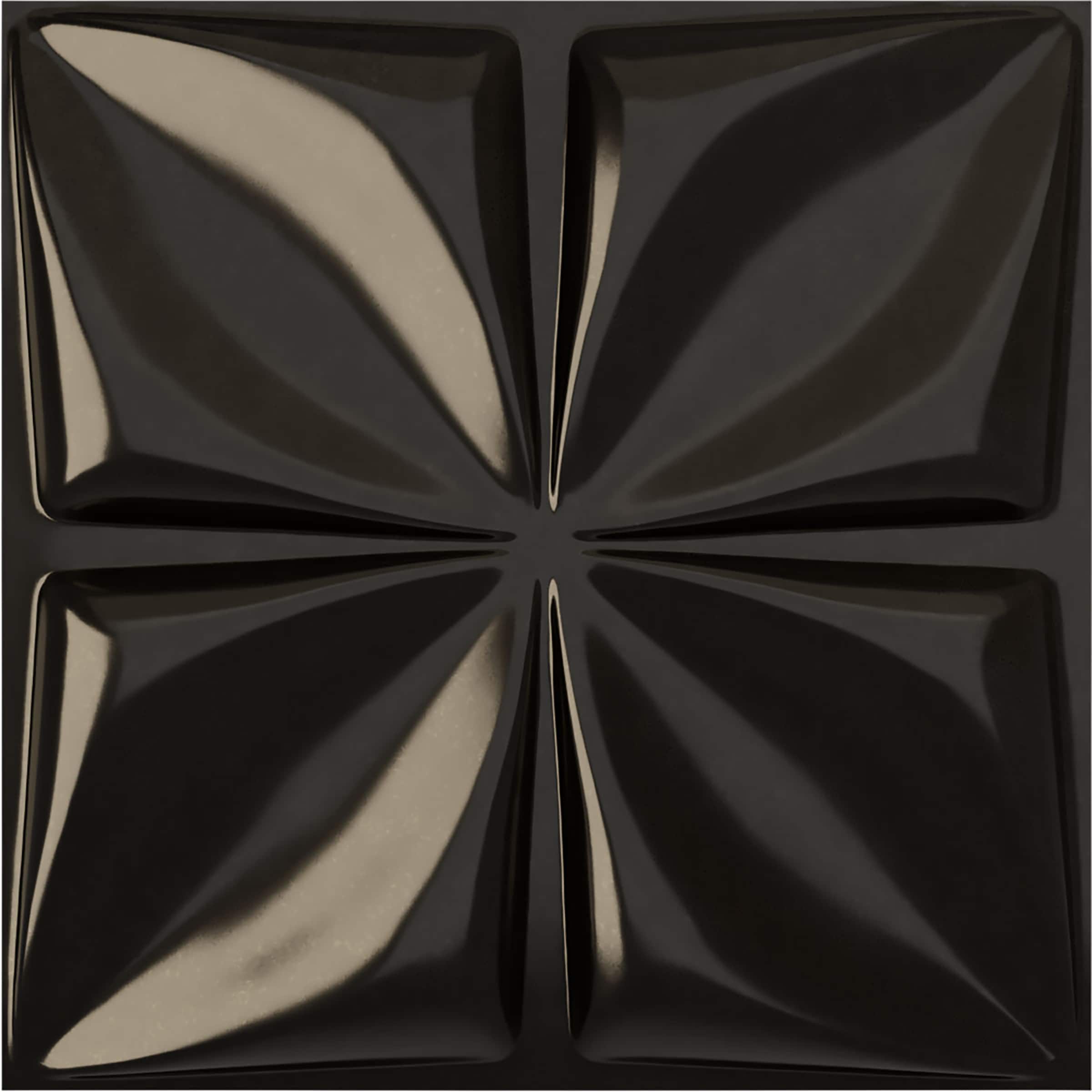 Ekena Millwork WP20X20RLECA 19-5/8-in x 19-5/8-in Embossed Paintable/Stainable Black PVC Wall Panel (