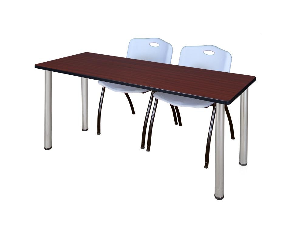 Regency MT7224MHBPCM47GY Training Brown 4-Person Training Table (72-in W x 29-in H)