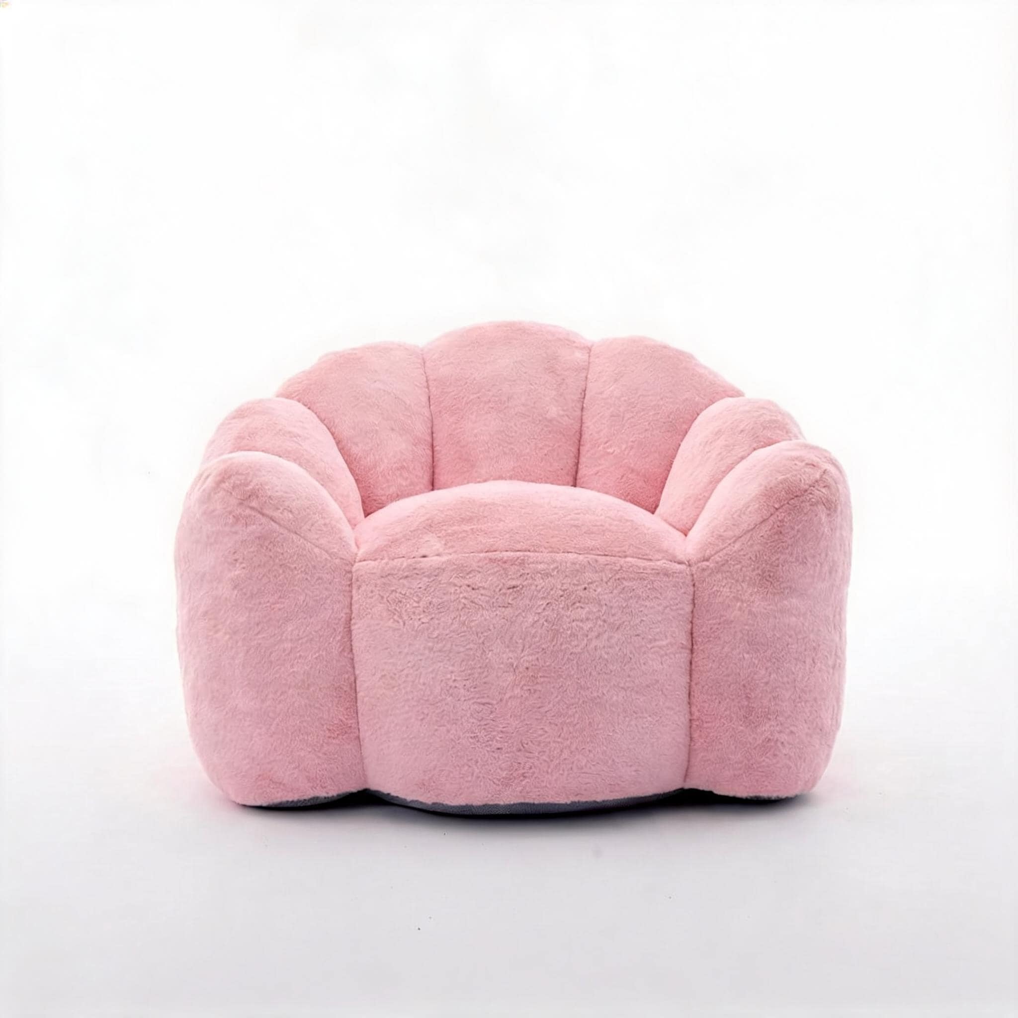Horizons Prime 44 inch x 40 inch x 27 inch Pink Faux Fur Bean Bag
