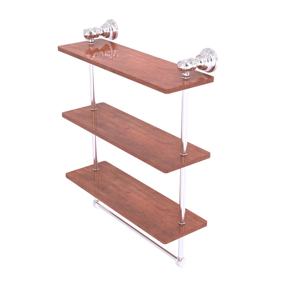 Allied Brass CL-5-16TB-IRW-SCH Carolina Satin Chrome 3 -Tier Wall mount Bathroom Shelf ( 16-in x 19.7-in x 5-in )