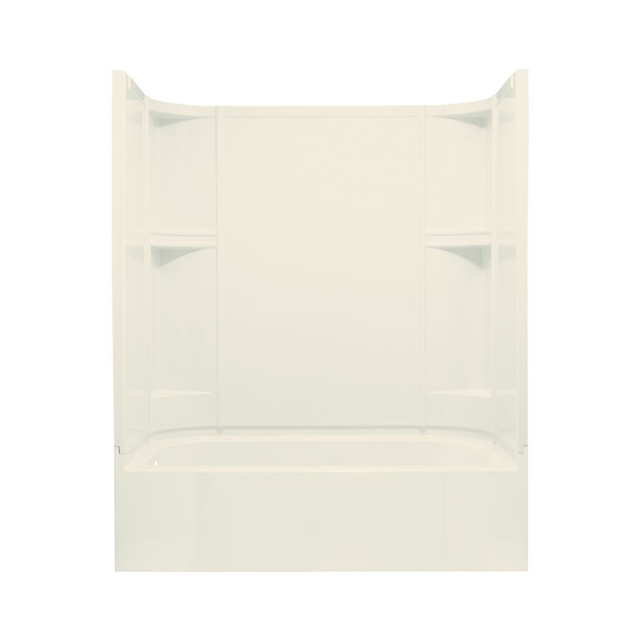 Sterling 71240110-96 Accord 30-in W x 60-in L Biscuit Polyresin and Fiberglass Rectangular Left Drain Alcove Soaking Bathtub