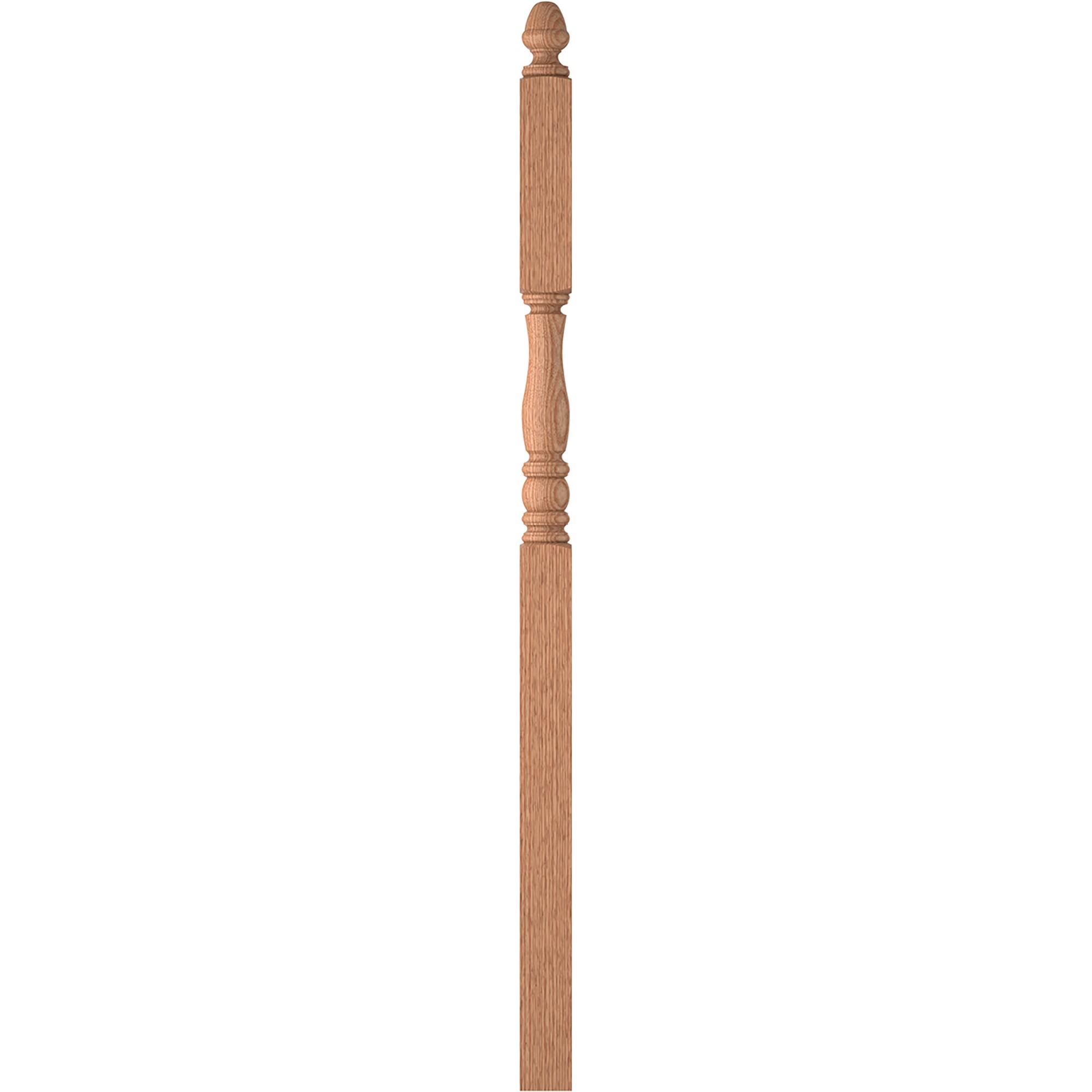 L.J. Smith Stair Systems LJP-3346-O Briarcliffe 3.5-in x 72.5-in Unfinished Red oak Intermediate Stair Newel Post
