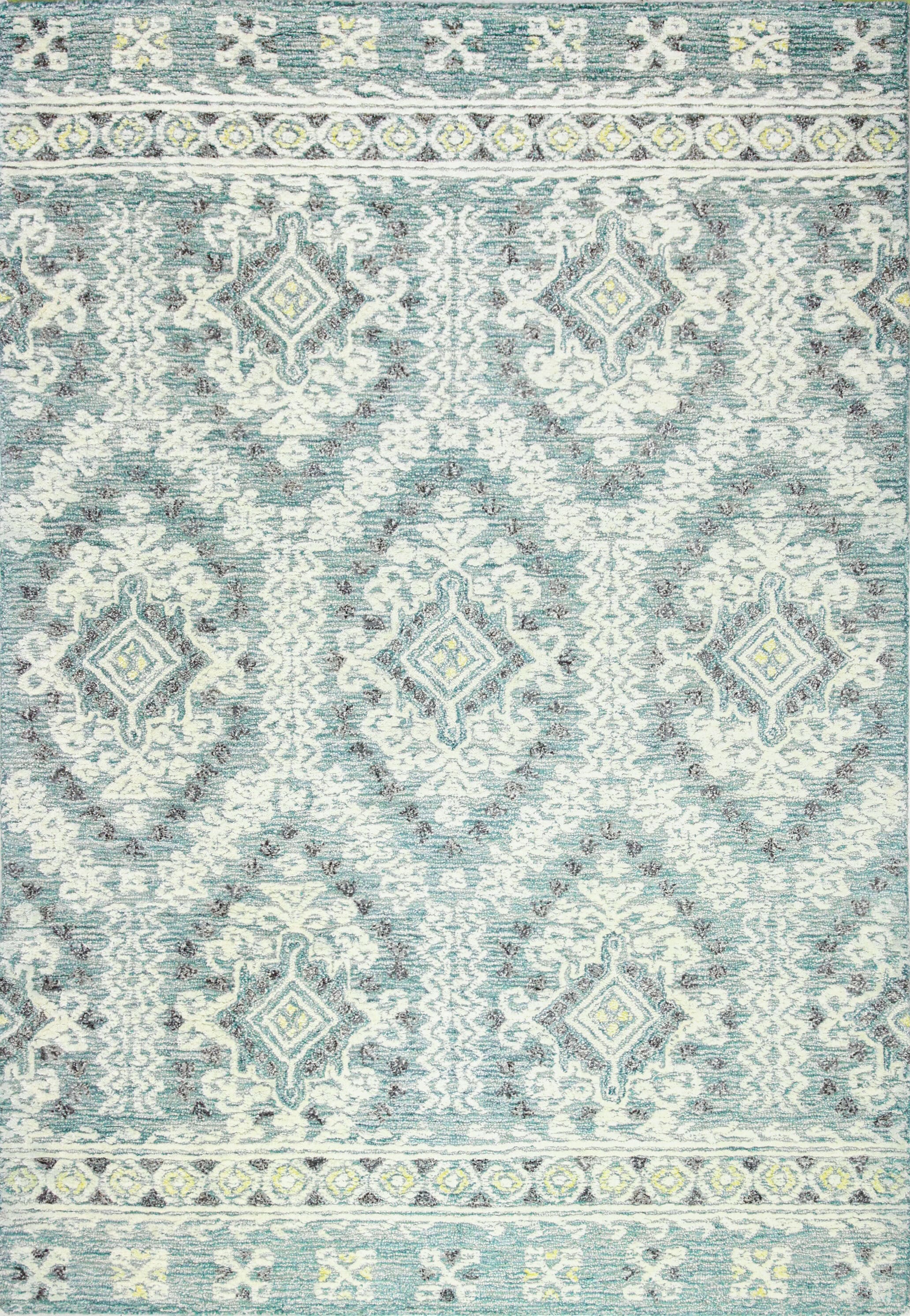 Bashian 649652300016 9 X 12 (ft) Wool Lt.Green Indoor Geometric Bohemian/Eclectic Area Rug