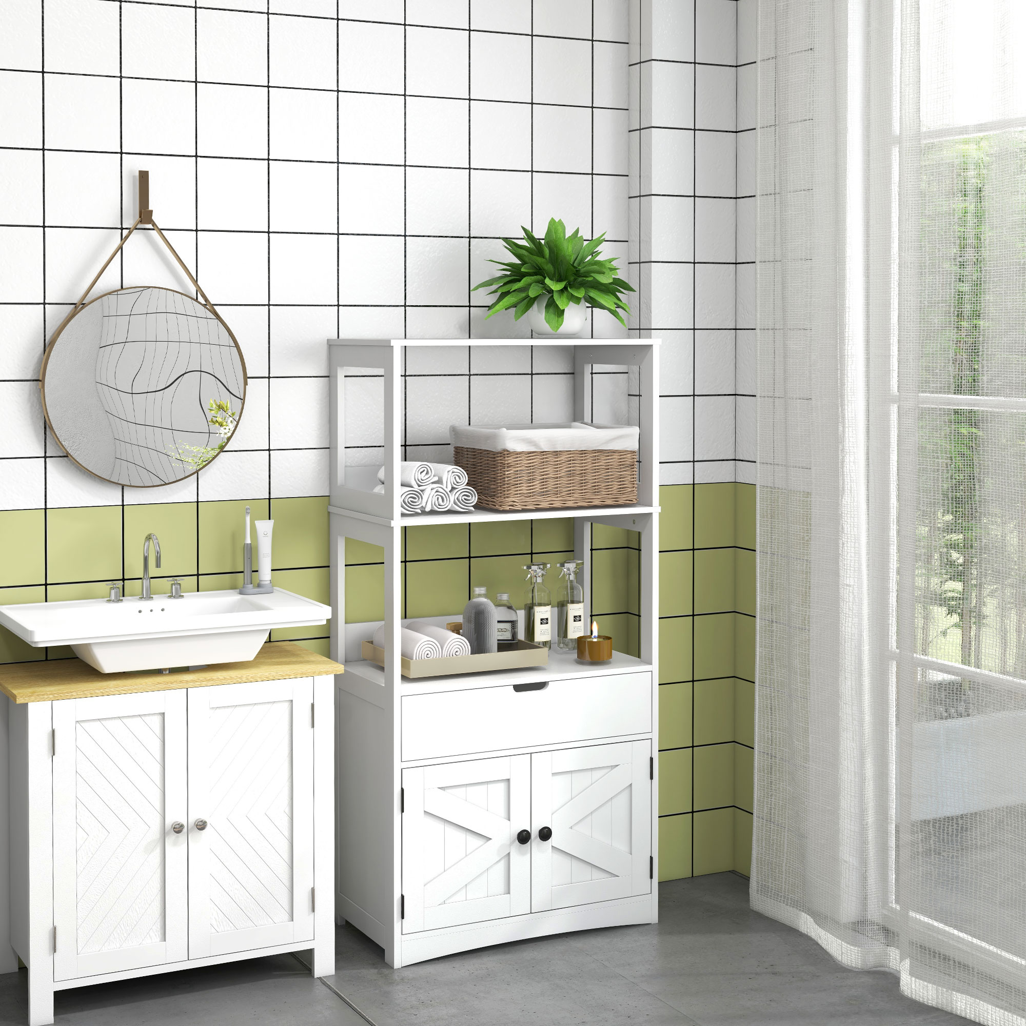 Huluwat DJ-157907 Linen-Cabinets - View #2