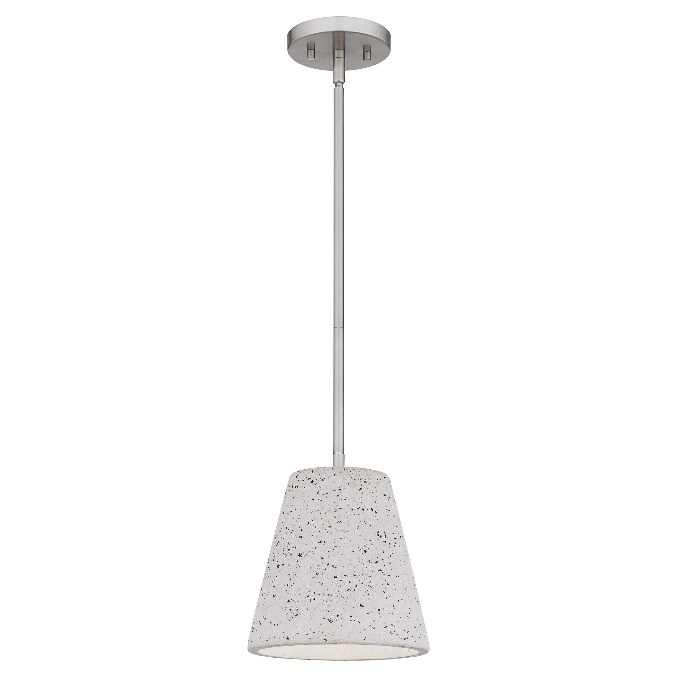 Quoizel QPP5351BN Hazel Brushed Nickel Transitional Cone Mini Hanging Pendant Light
