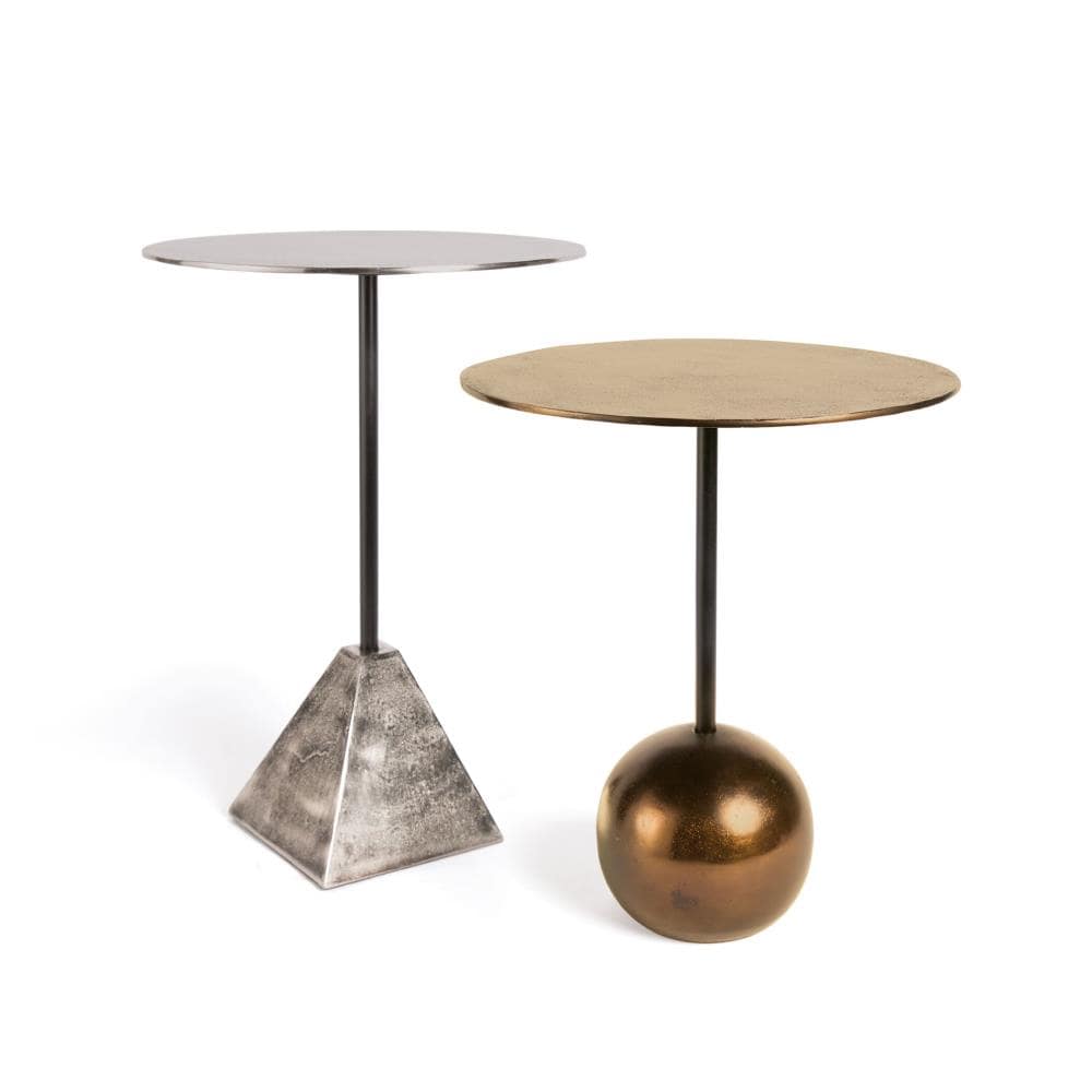 GO Home 21808 Merrik 2-Piece Modern Copper, Silver Accent Table Set