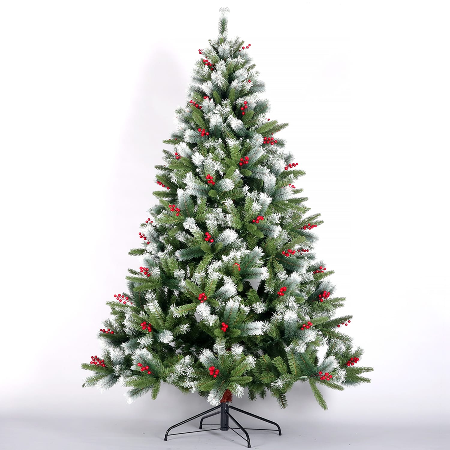 SINOFURN SYA720008GN 7.5-ft Flocked Artificial Christmas Tree