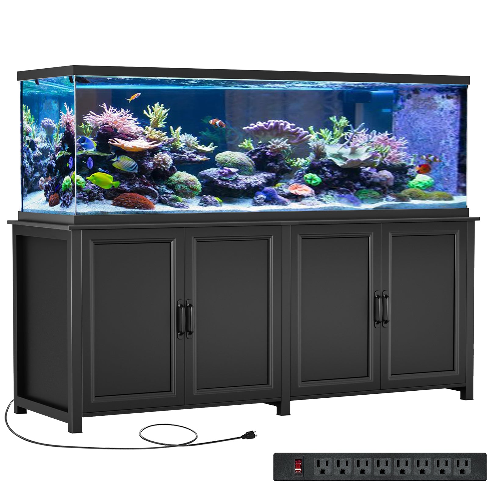 GDLF 180-200 Gallon Large Fish Tank Stand Aquarium Stand with 72-in x 24-in Tabletop Fits 125 or 150 or 180 or 200 Volumns Aquariums 2200LBS Capacity Heavy Duty