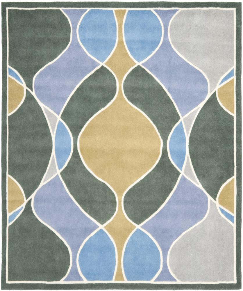 Safavieh SOH762C-5 Soho Merk 5 x 8 (ft) Tufted Wool Gray/Multi Rectangular Indoor Abstract Area rug