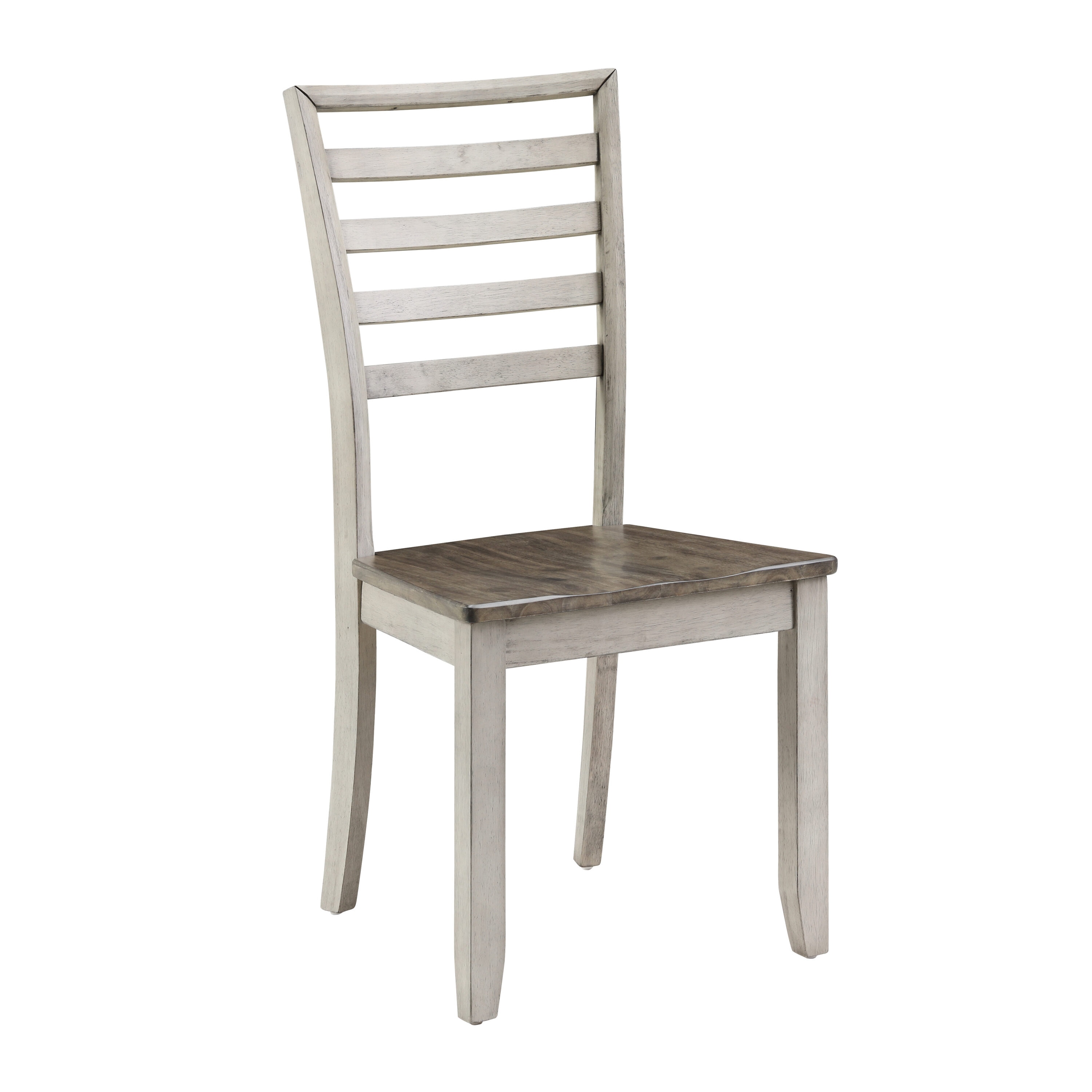 Smoky Honey Gray Ladderback Wood Side Chair Set