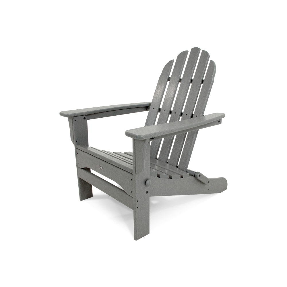 Trex Outdoor Furniture TXA53SS Cape Cod Stepping Stone HDPE Frame Stationary Adirondack Chair with Slat Seat