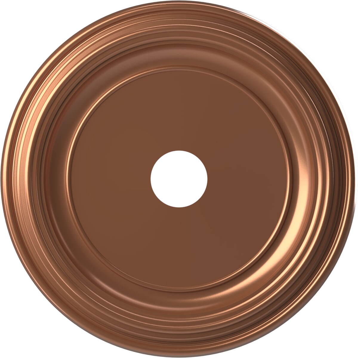 Ekena Millwork CMP22TRBRG Traditional Thermoformed 22-in W x 22-in L Traditional Painted Bright Coat Rose Gold PVC Whole Ceiling Medallion